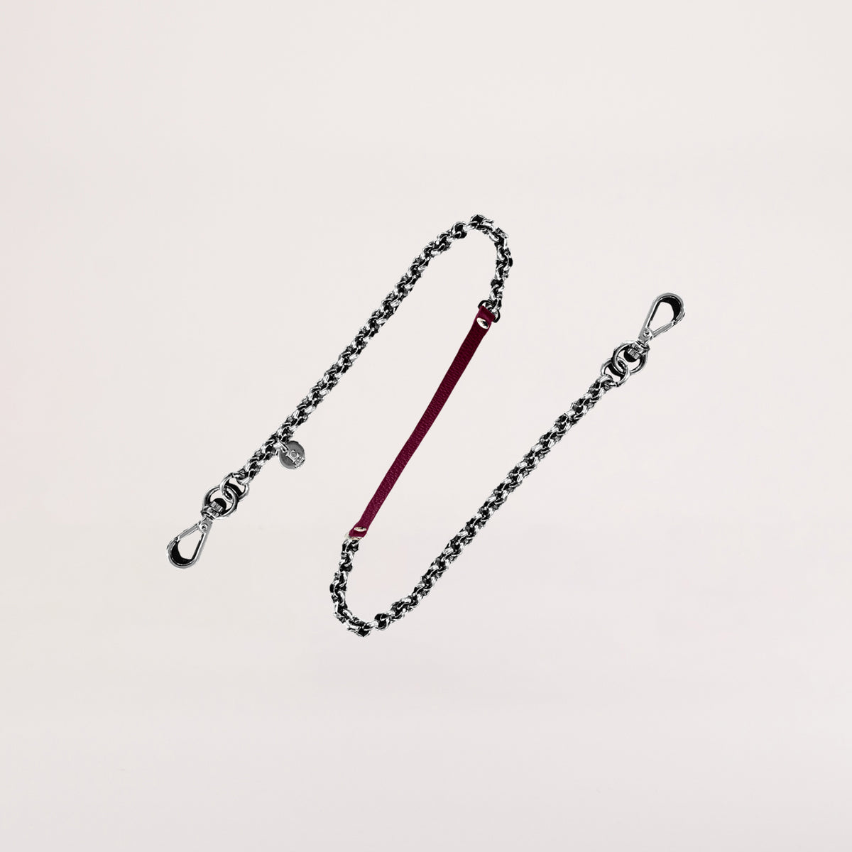 Karabinerhaken für Schultergurte mit Kette