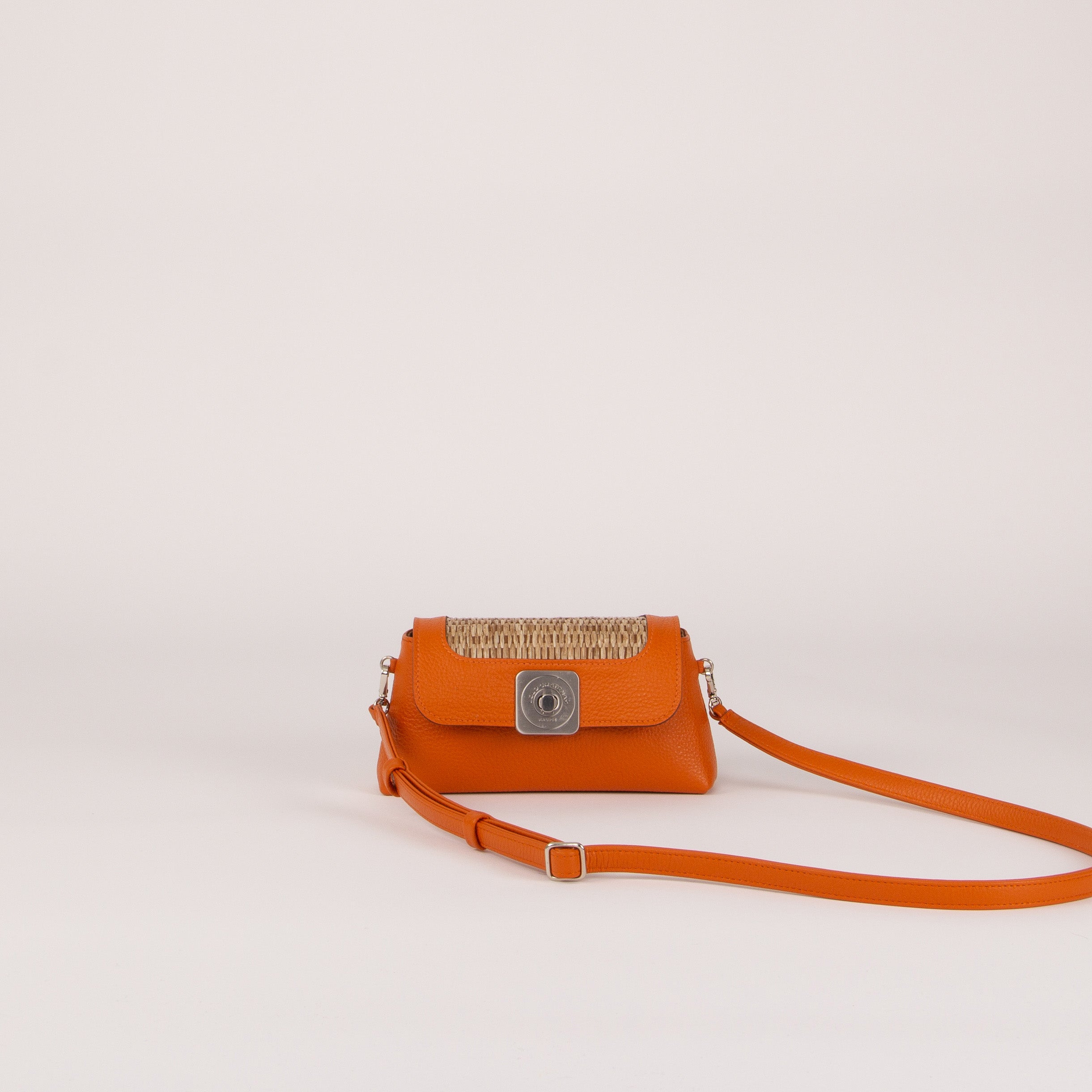 NANO XL Bag - BUBBLE STRAW Flap and Adjustable Shoulder Strap