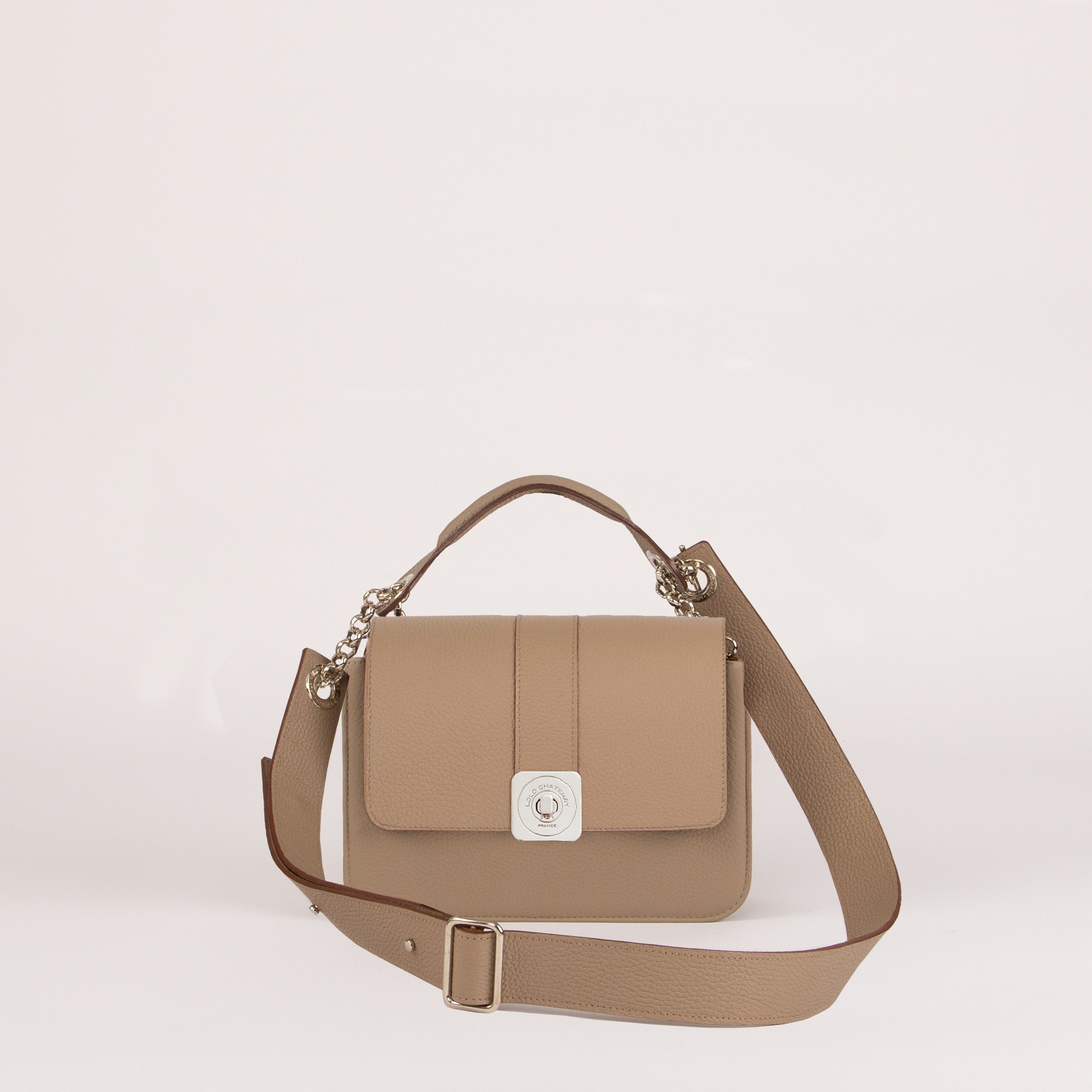 Small LITTLE Handbag - Reversible Python Flap & Shoulder Strap
