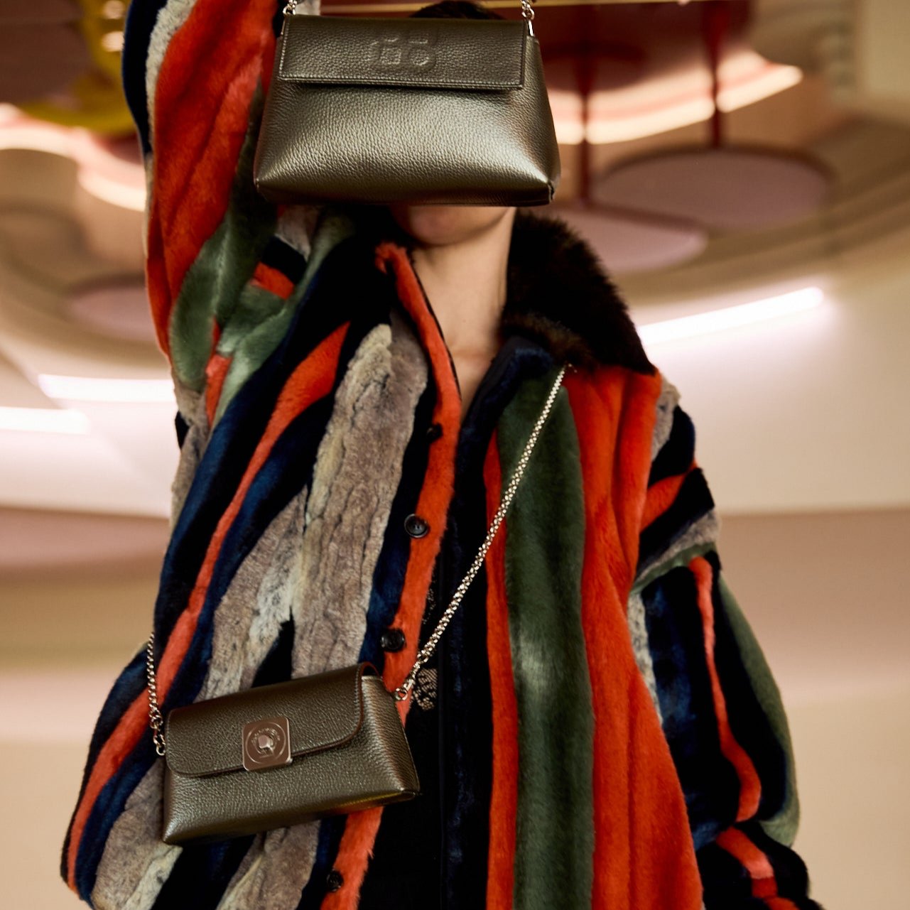 Sac NANO XL - Rabat NANO XL PYTHON et Chaîne Bandoulière