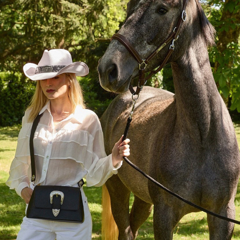 Sac MEDIUM - Rabat GUS MEXICAIN, Poignée Main et Bandoulière Réglable