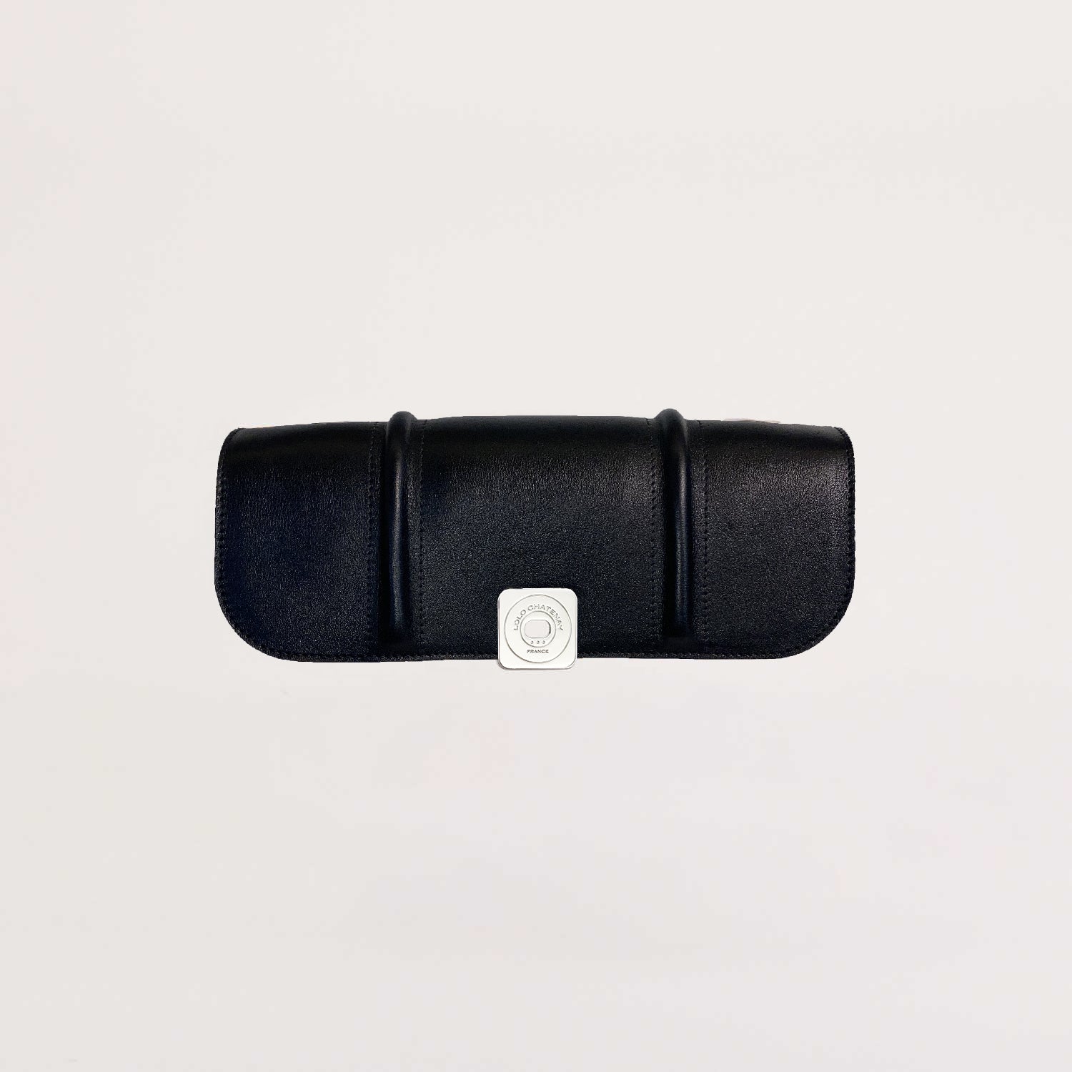 BIG Shoulder Bag - Smooth Black Flap