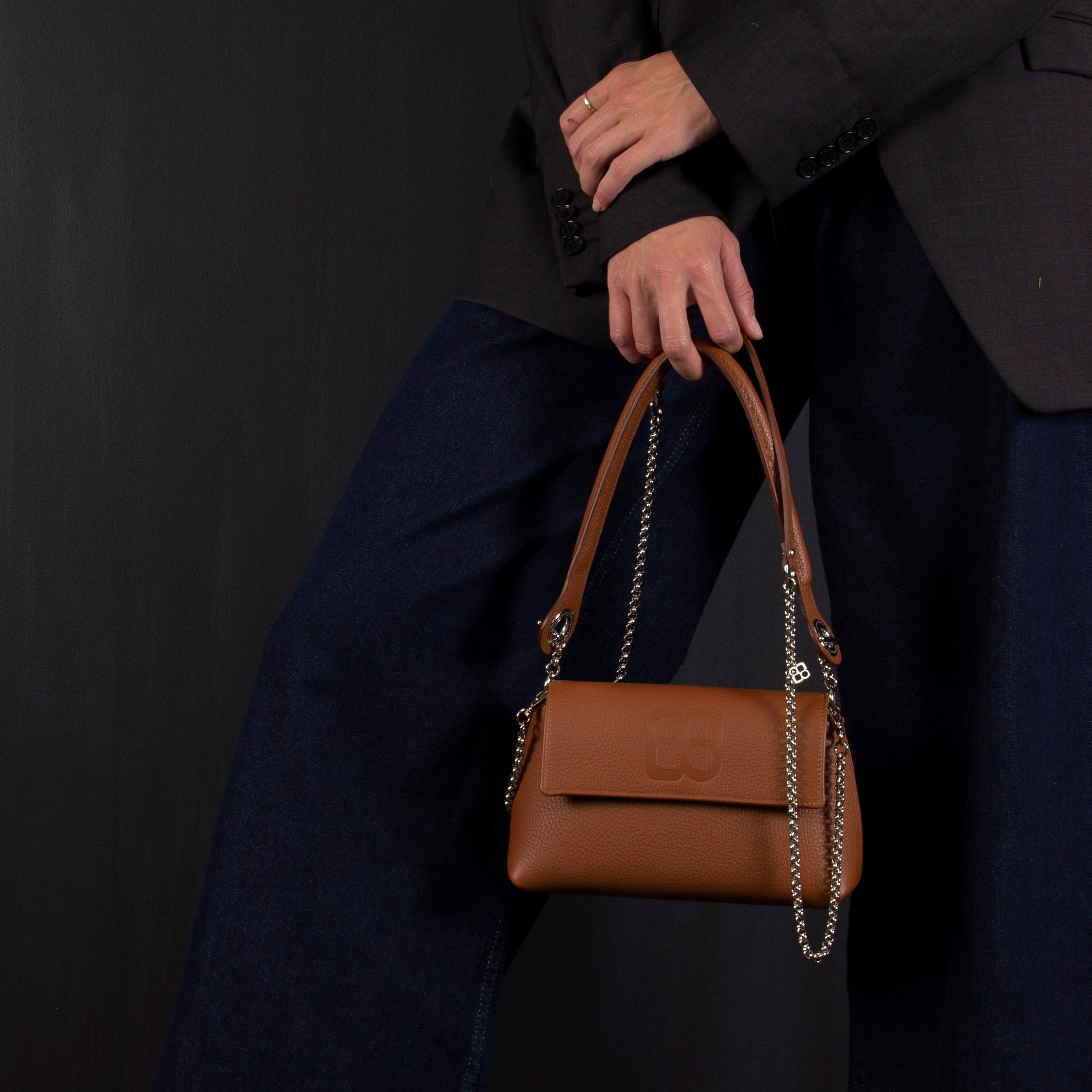 SAC-MINI-CAMEL-POIGNEE-EPAULE-CHAINE-BANDOULIERE-MOUSQUETONS-PORTE-4-LOLO-CHATENAY