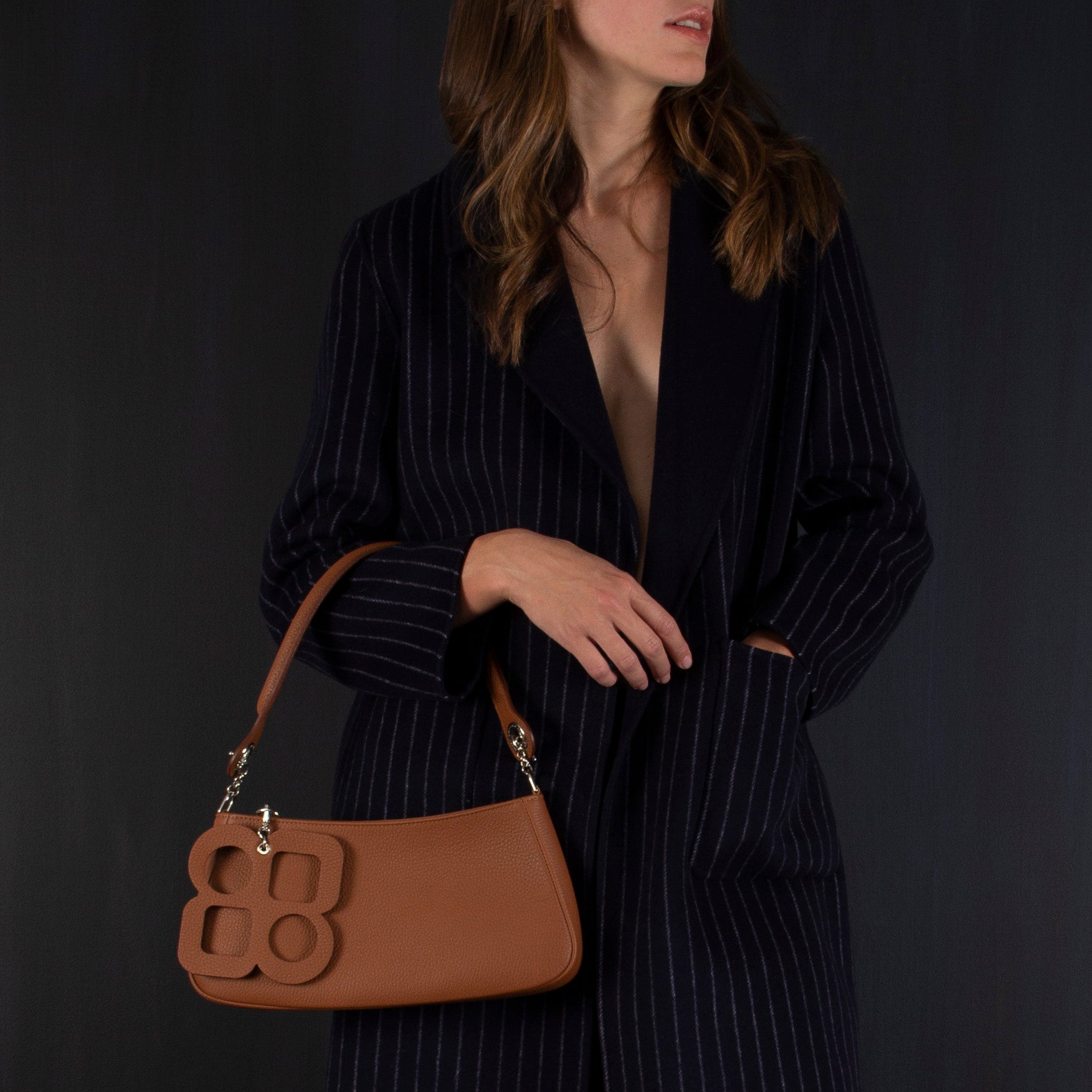 SAC - BAGUETTE - MOON - POIGNEE - EPAULE - BIJOU - DE - SAC - LOLO - CHATENAY - CAMEL - PORTE - 1