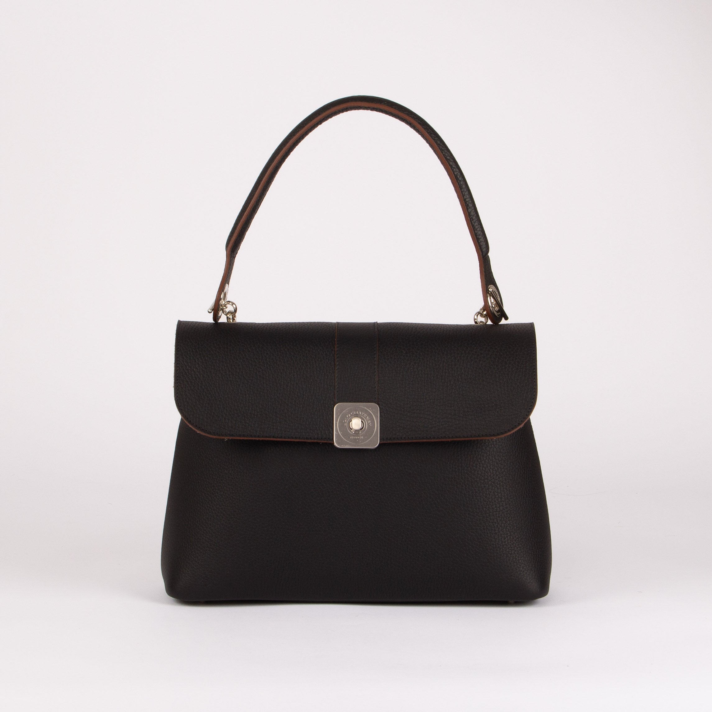 BIG Shoulder Bag - Reversible Patent Flap