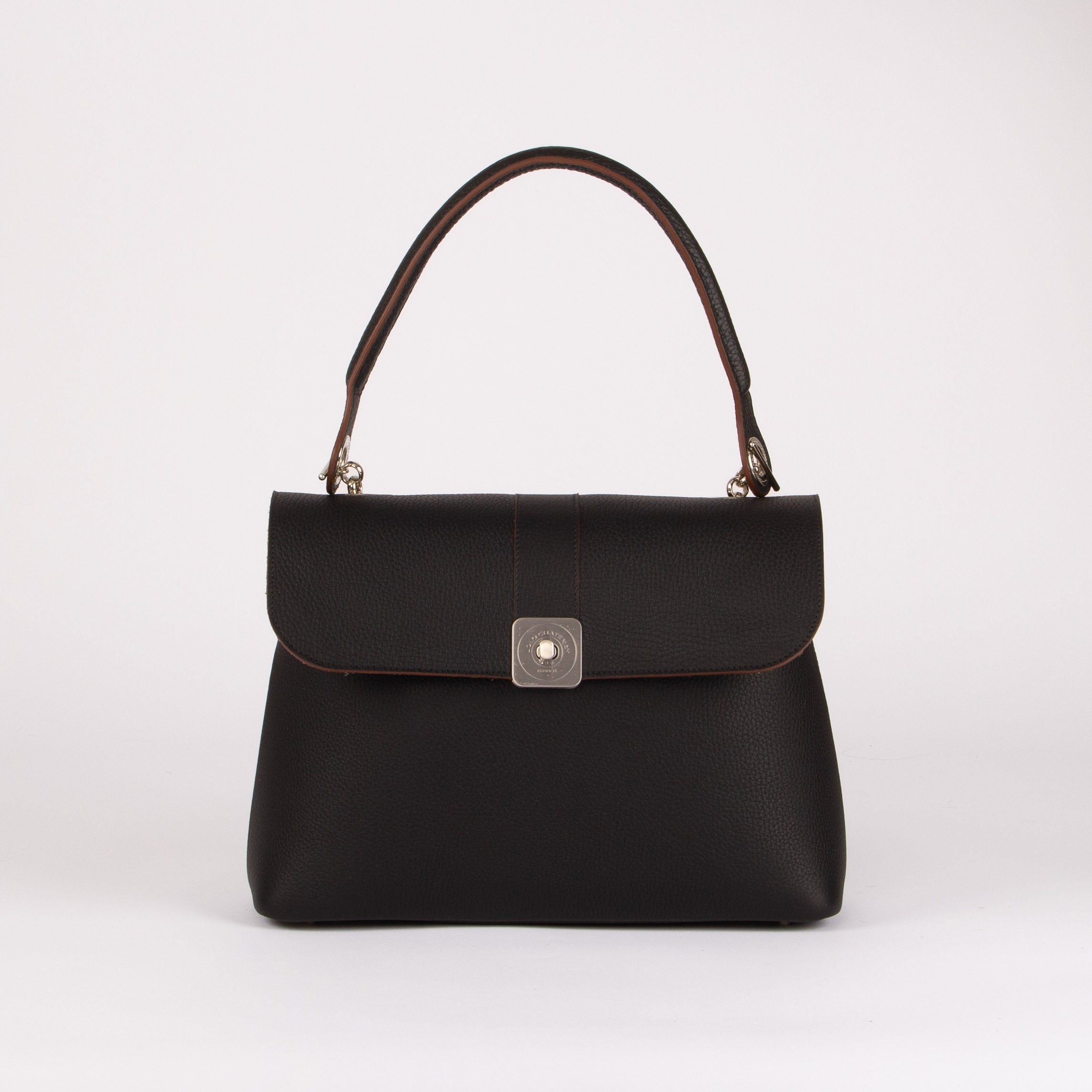 Sac Porté Épaule BIG - Rabat Vernis | Cuir de Vachette