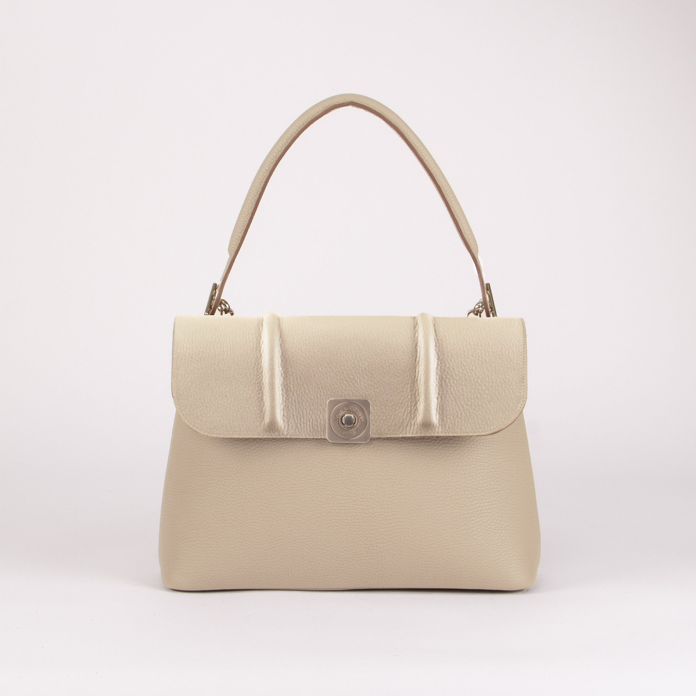 BIG Shoulder Bag - Smooth Pearl Flap
