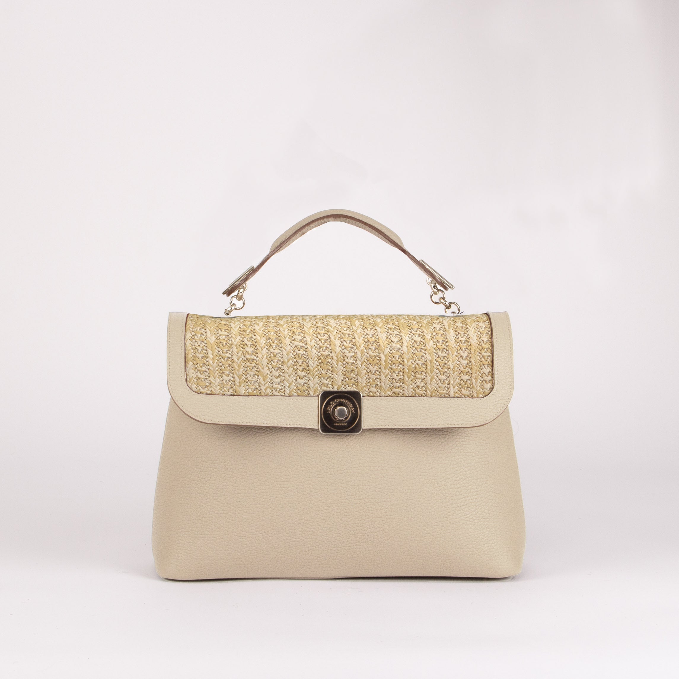 BIG Handbag - Woven Straw Flap