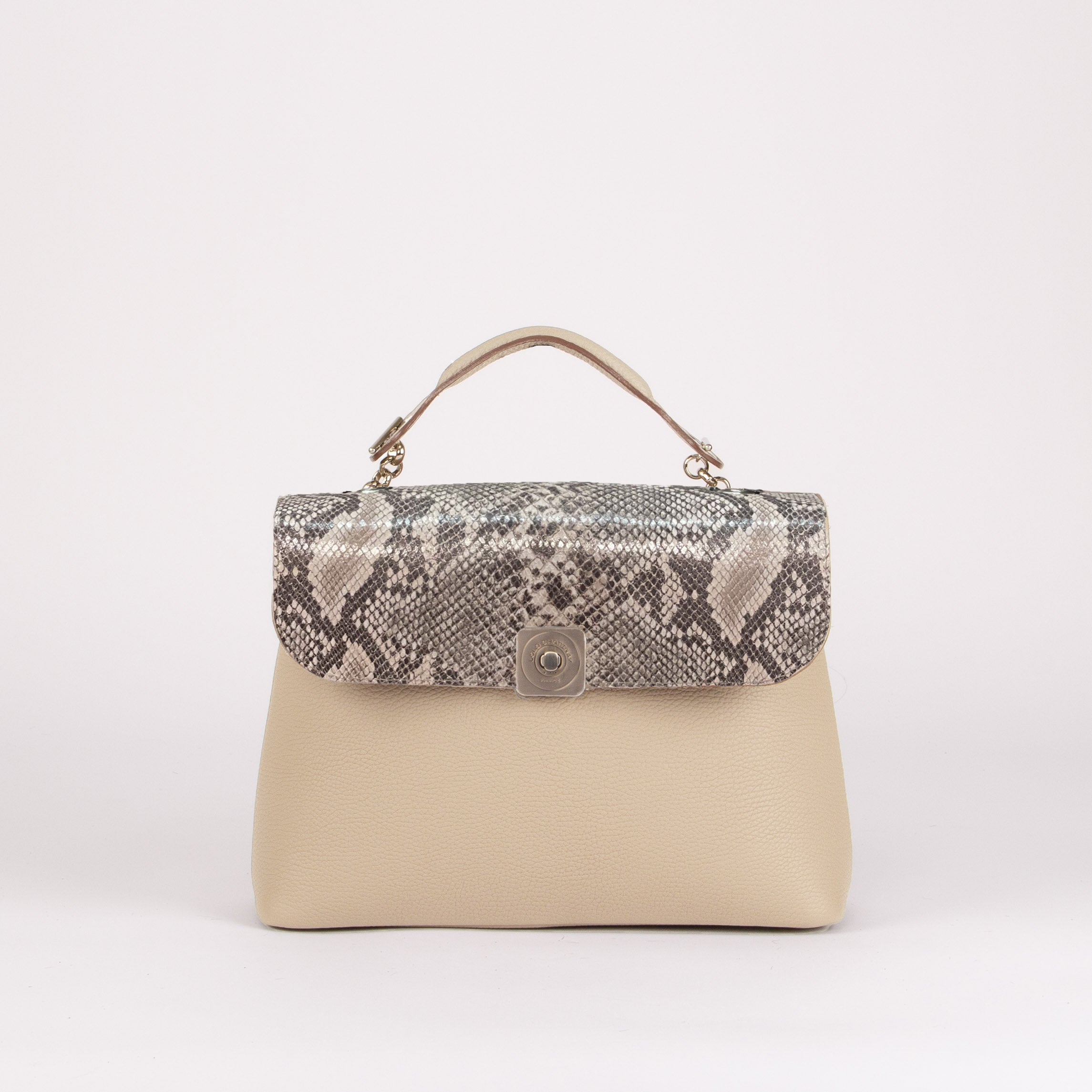 BIG Handbag - Reversible Python Flap