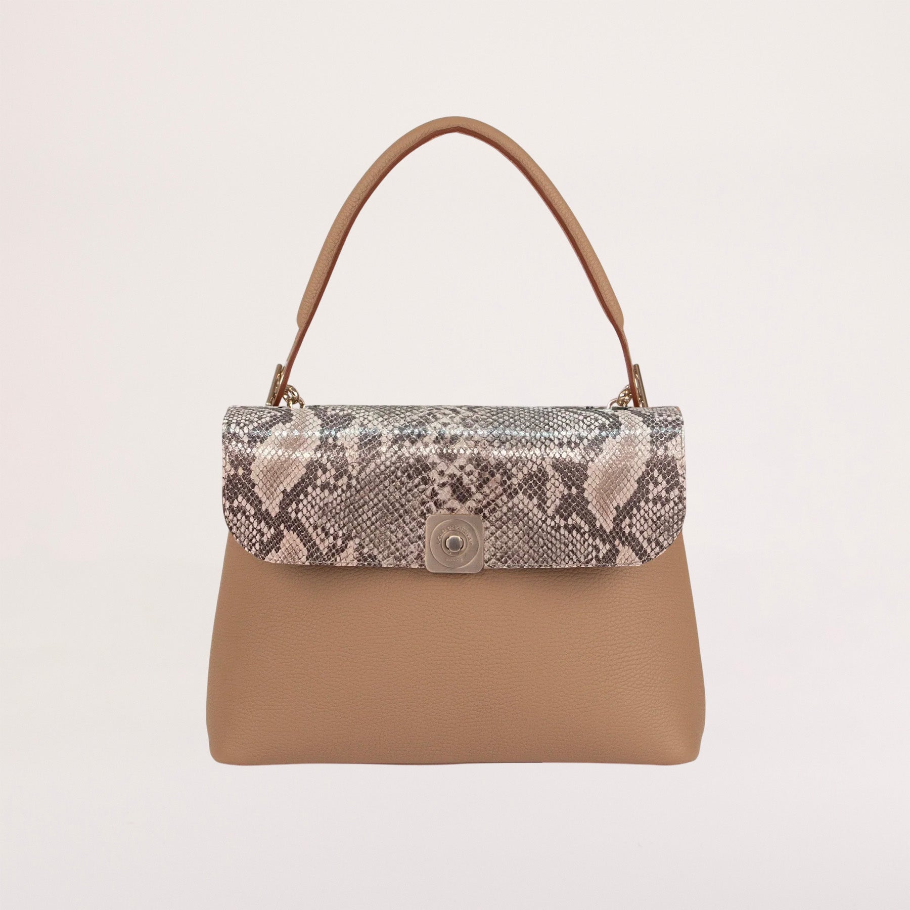 BIG Shoulder Bag - Reversible Python Flap