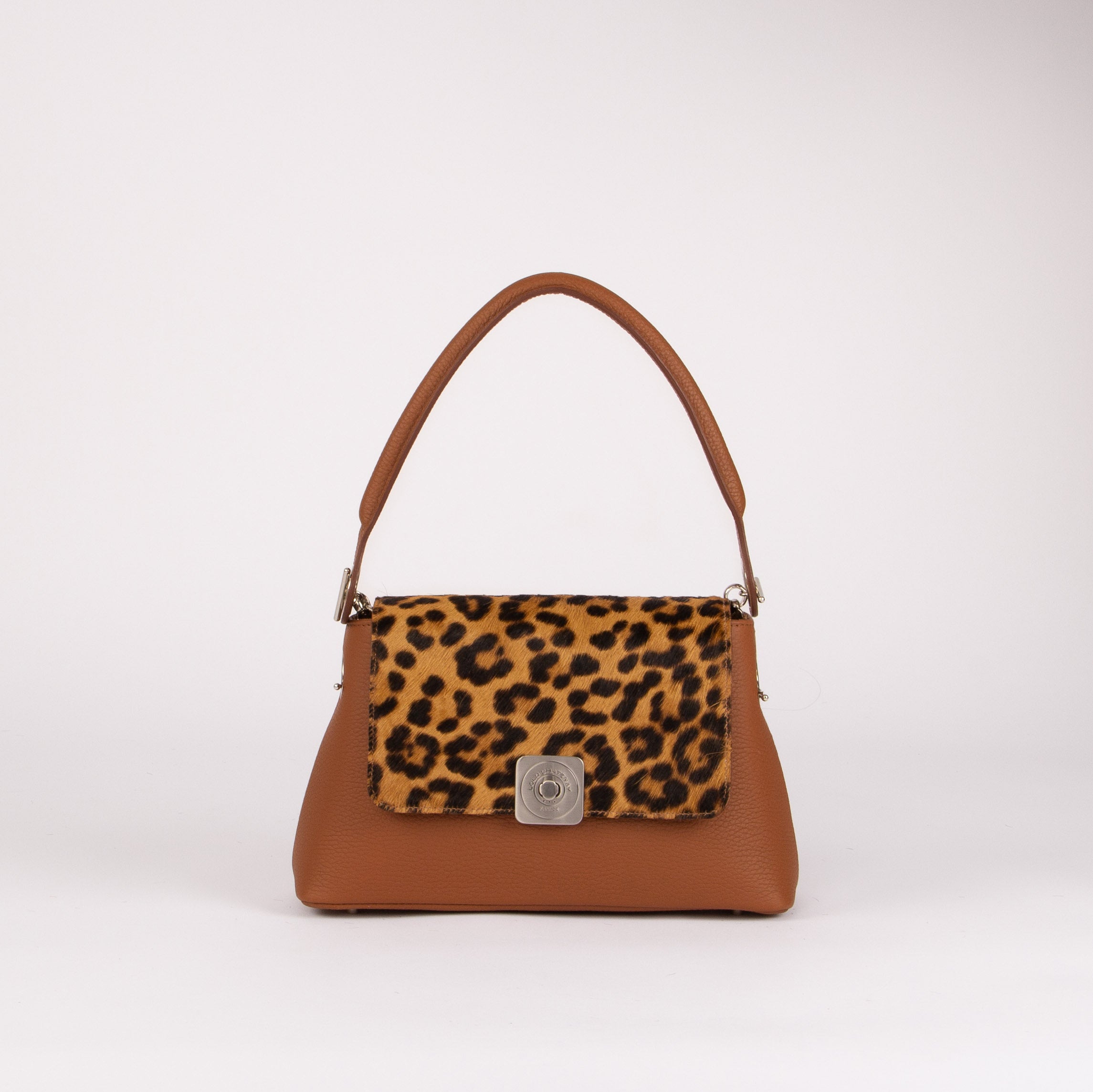 MEDIUM Bag - GUS Leopard Flap and Shoulder Handle
