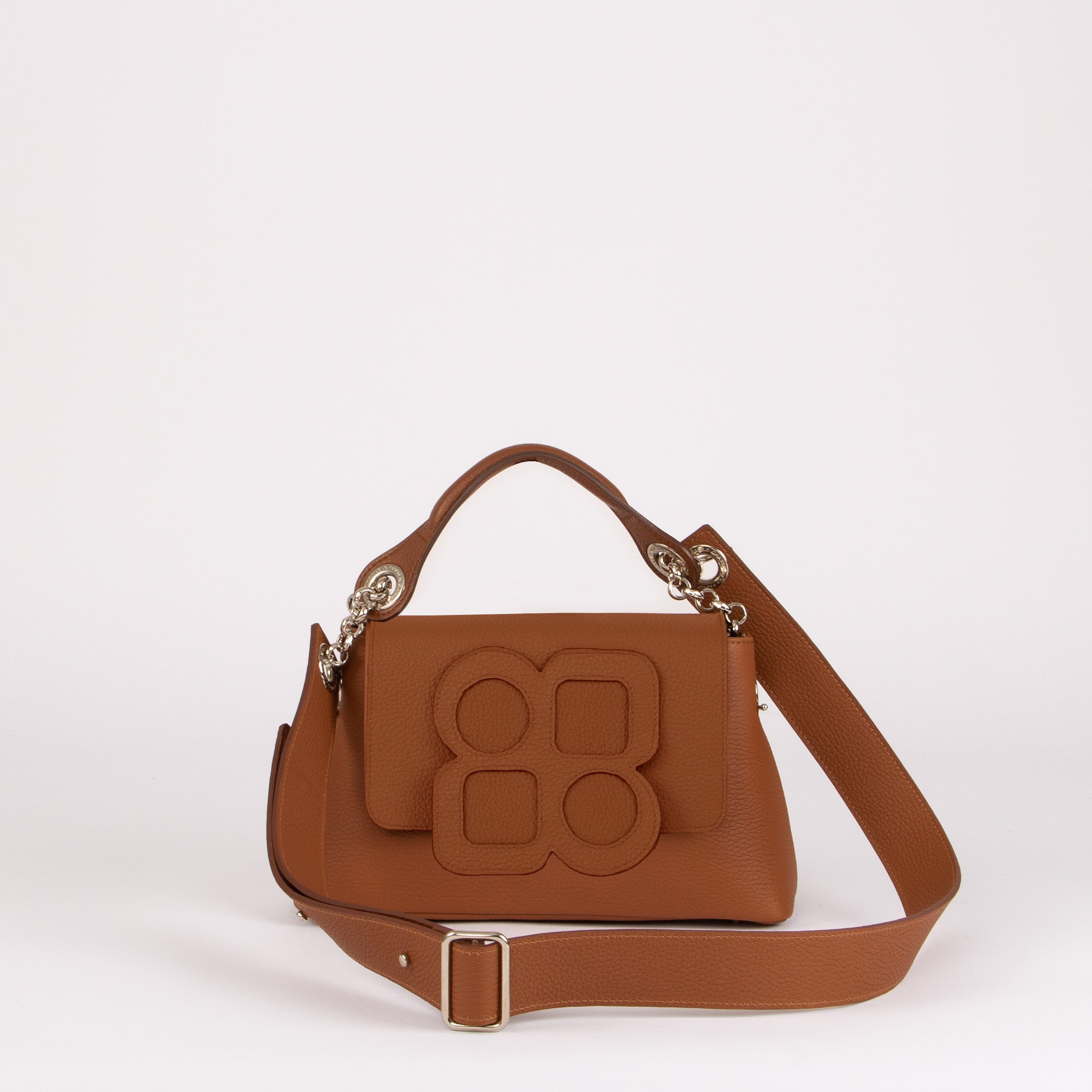 MEDIUM Bag - Gus Clover Flap, Hand Handle and Adjustable Shoulder Strap