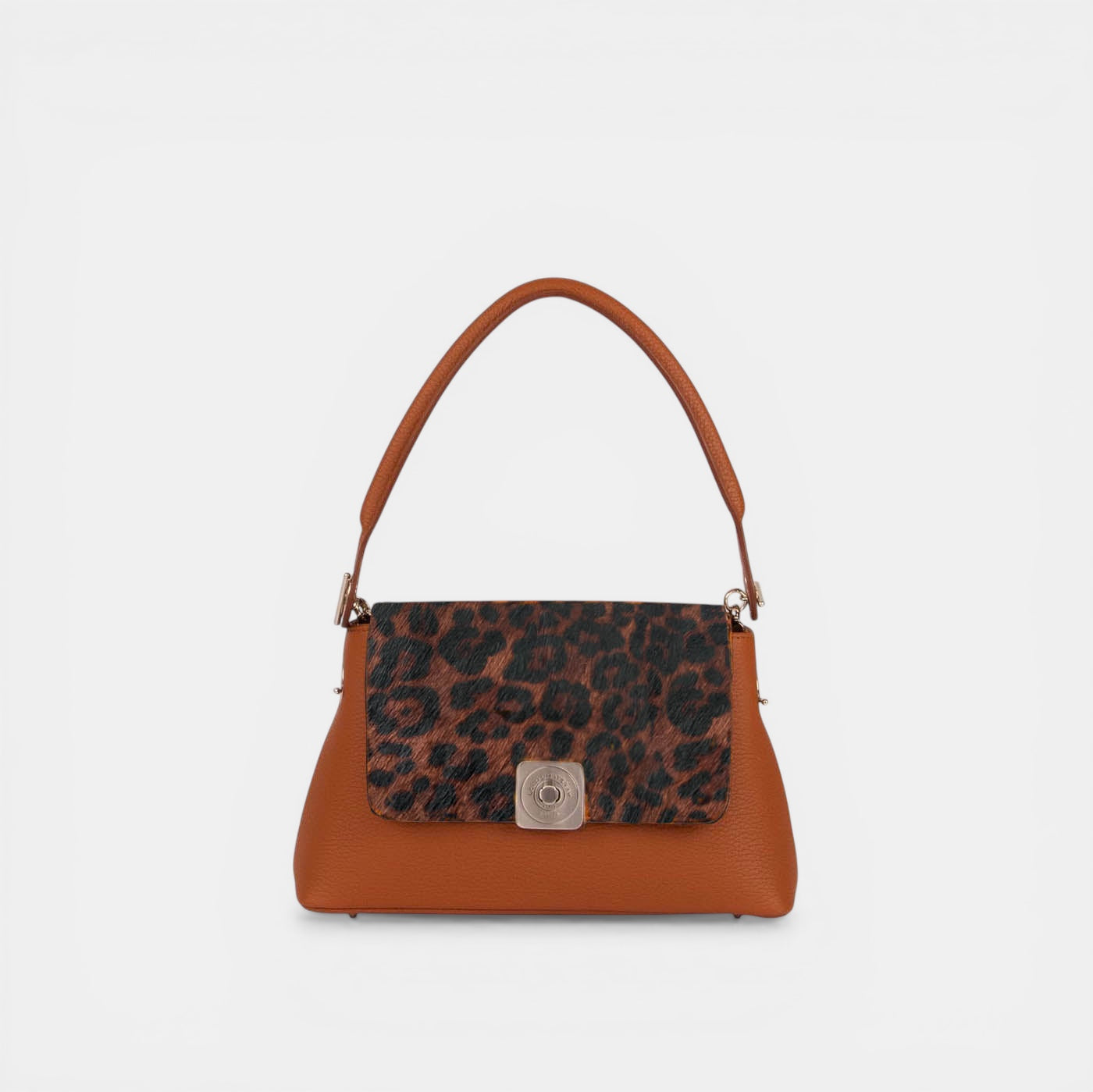 MITTLERE Tasche – GUS Leopardenklappe und Schultergriff