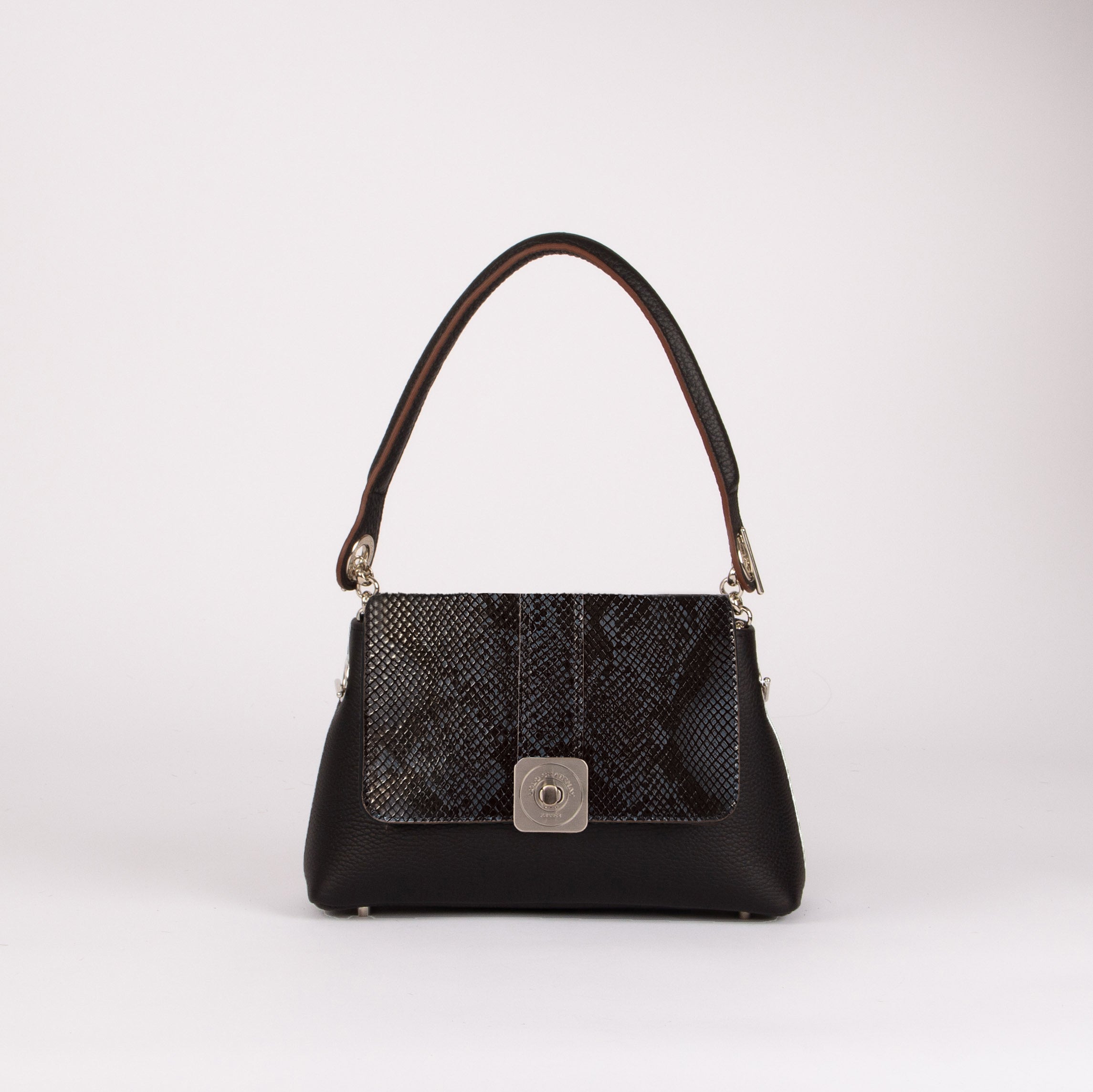 MEDIUM Bag - GUS Python Flap and Shoulder Handle