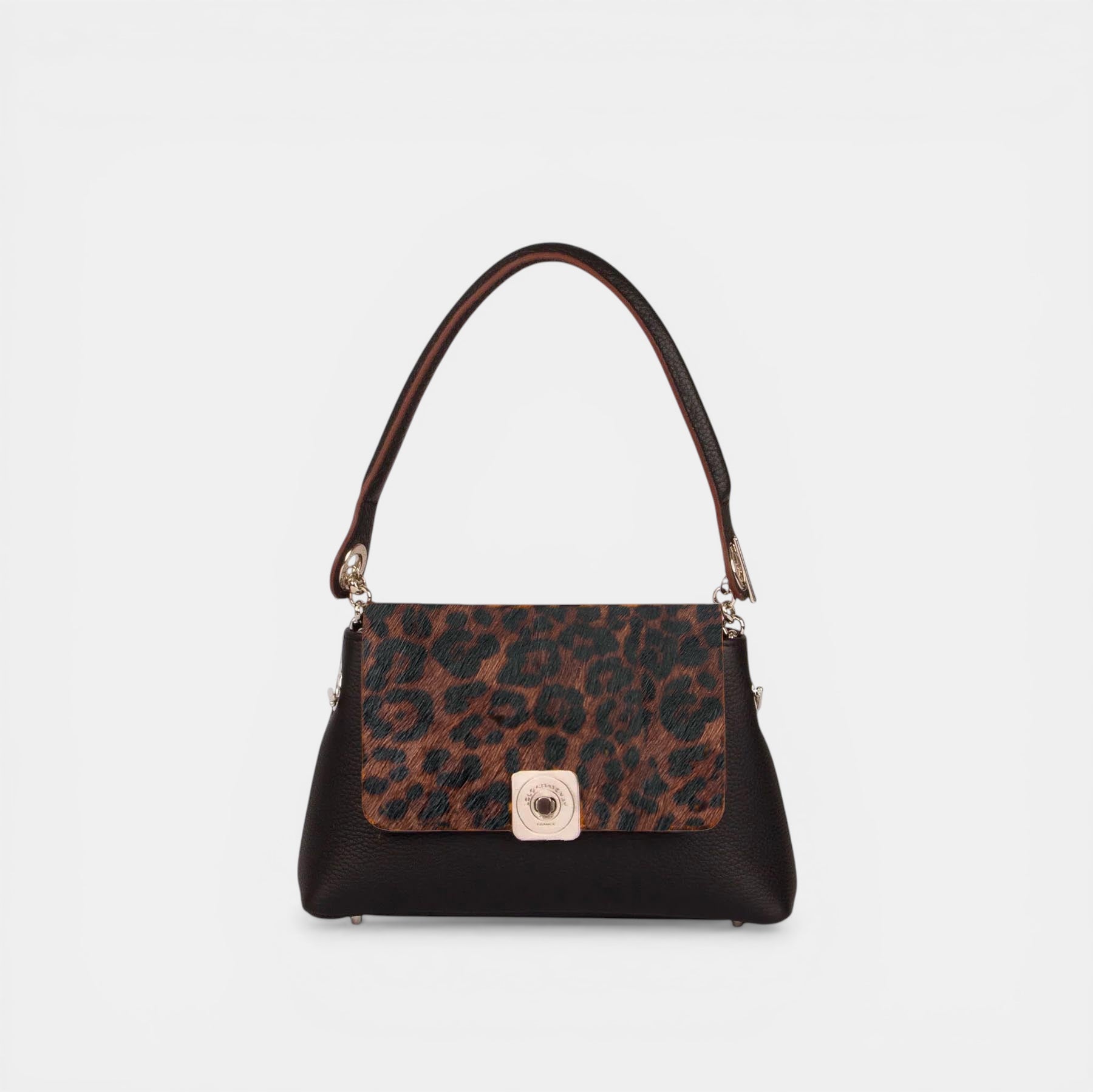 MITTLERE Tasche – GUS Leopardenklappe und Schultergriff
