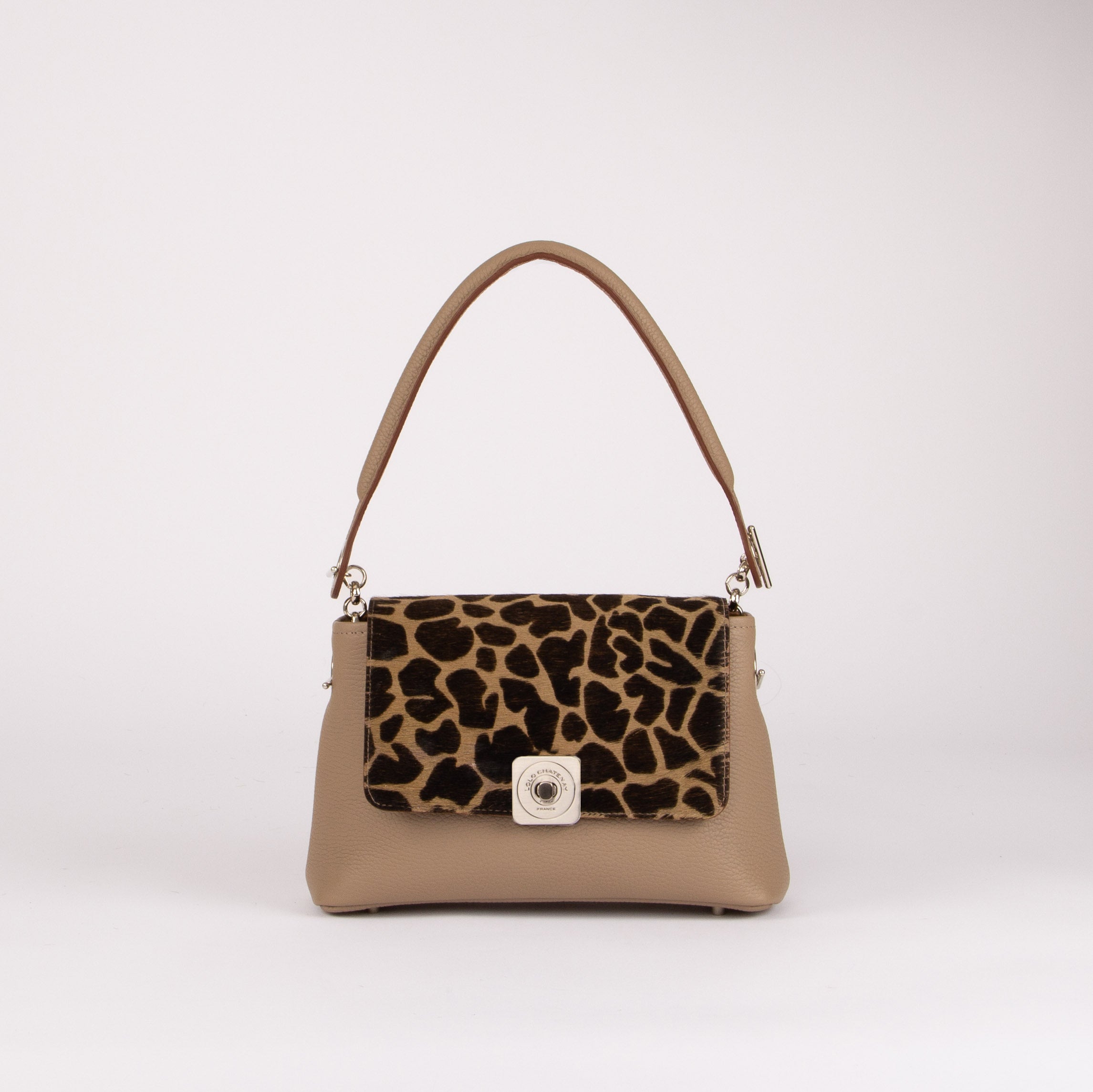 MEDIUM Bag - GUS Fur Flap and Shoulder Handle