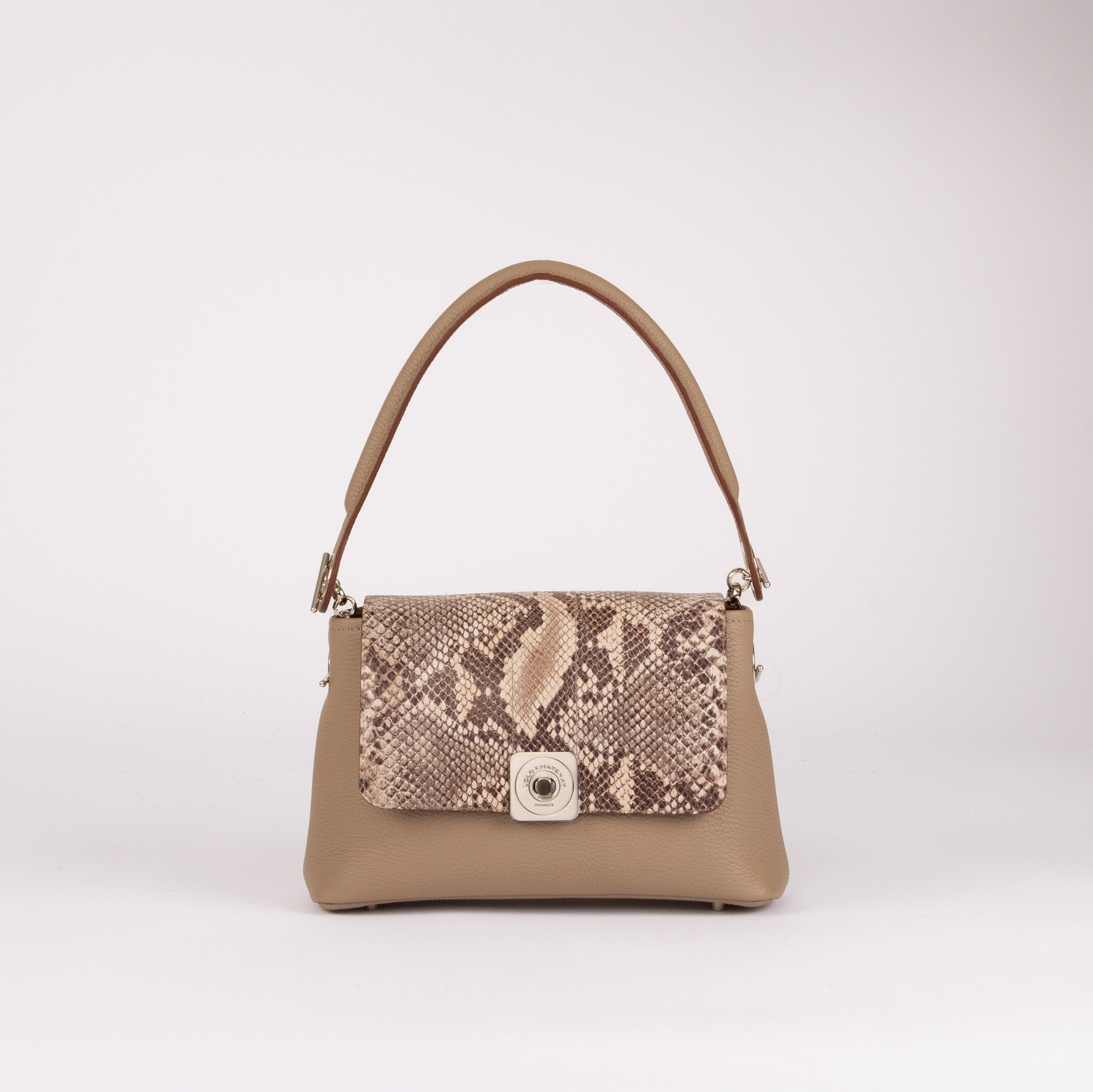 MEDIUM Bag - GUS Python Flap and Shoulder Handle