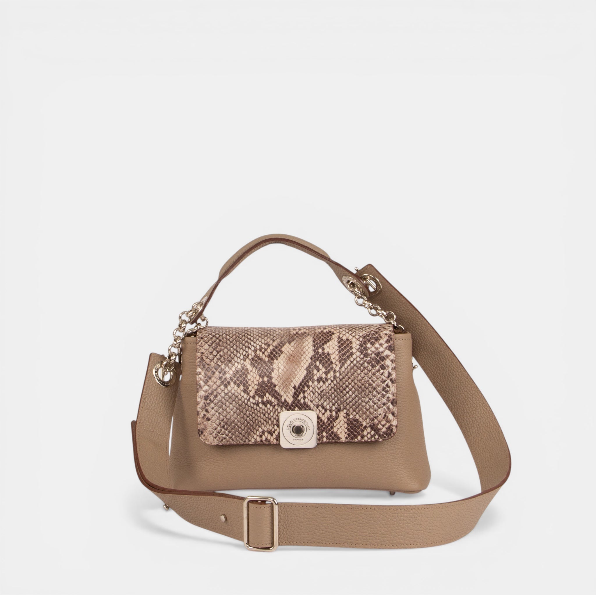 MITTLERE Tasche – Gus Python-Klappe, Handgriff und verstellbarer Schultergurt