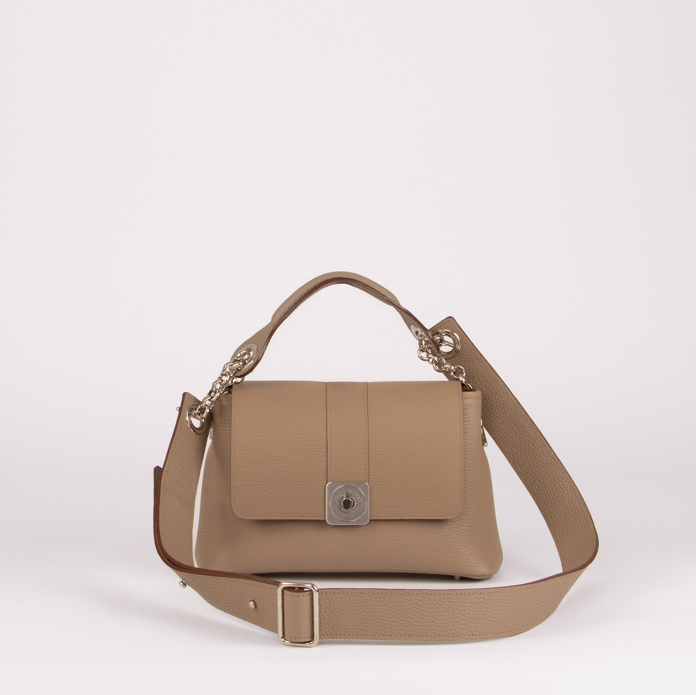 MEDIUM Bag - Gus Python Flap, Hand Handle and Adjustable Shoulder Strap