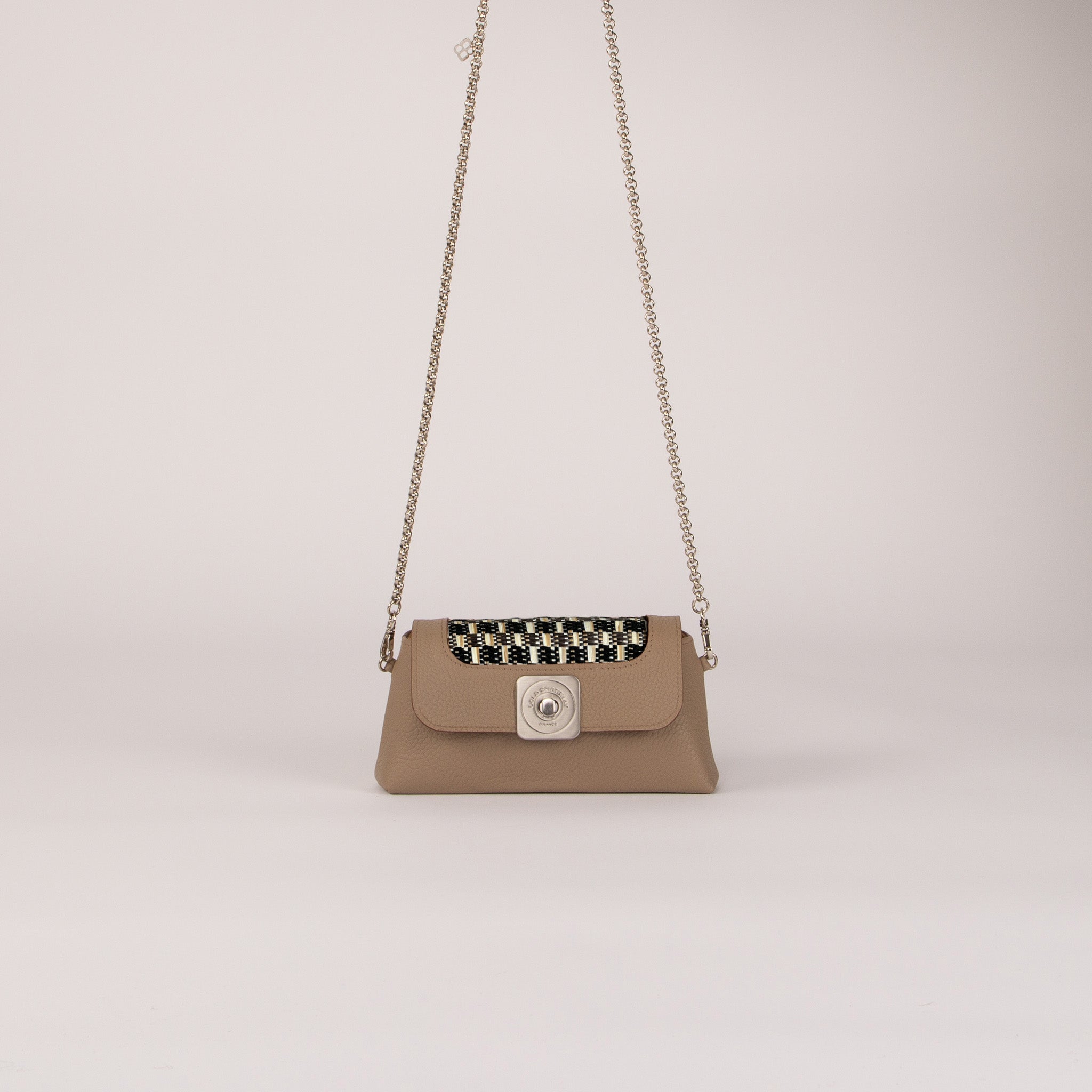 NANO XL Bag - BUBBLE RAFFIA Flap and Shoulder Chain