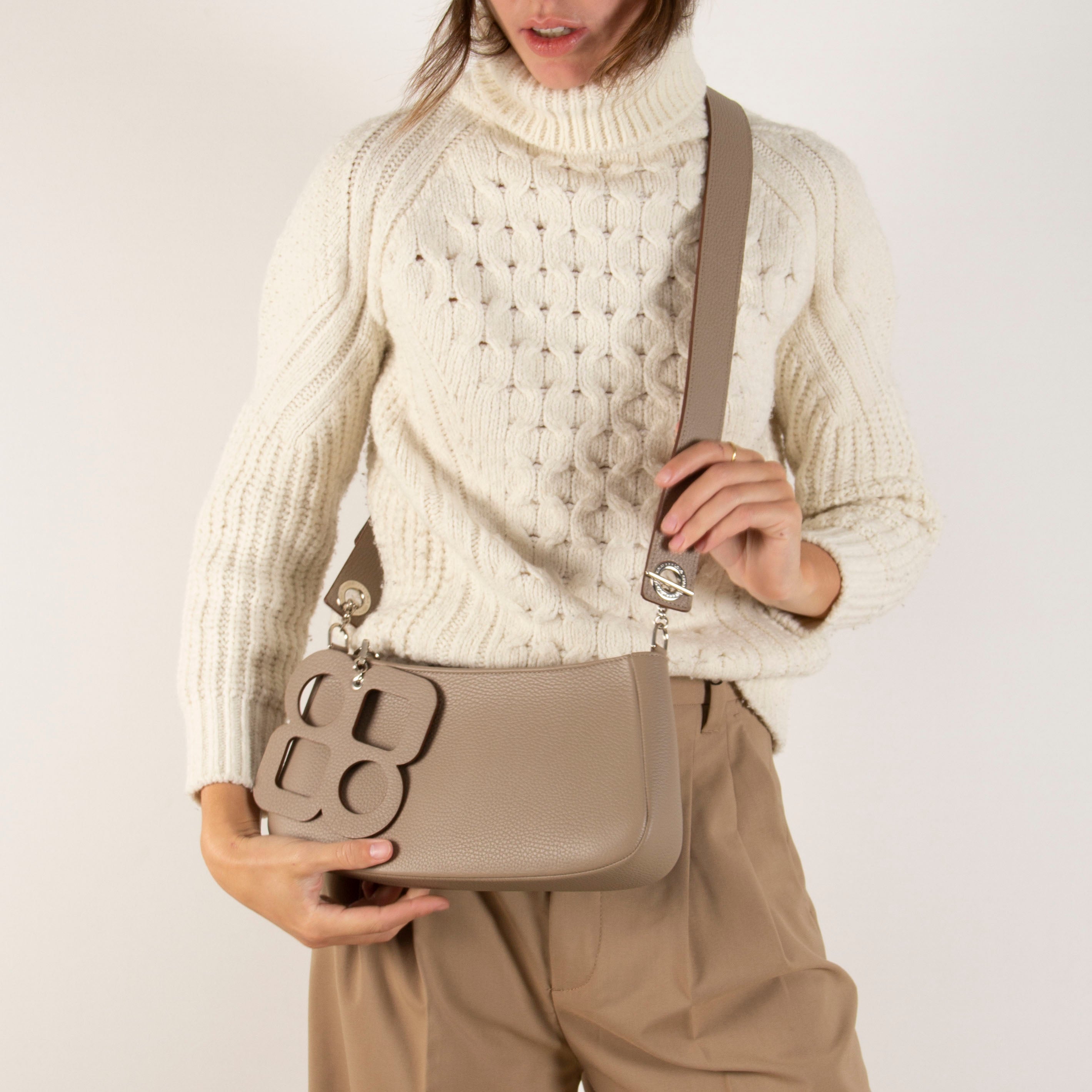 MOON Crossbody Baguette Bag - Clover Bag Charm
