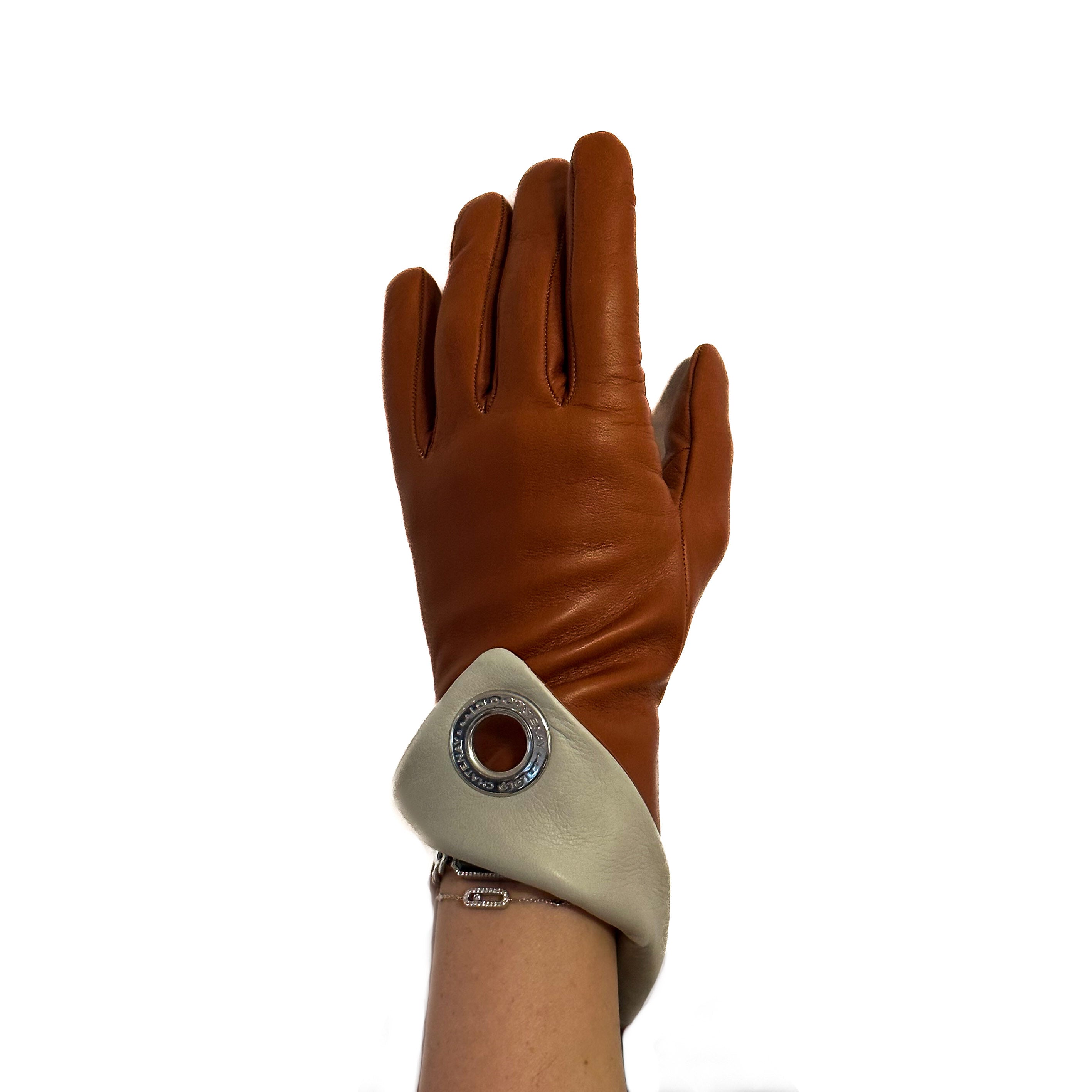 Gants Cuir Bicolore