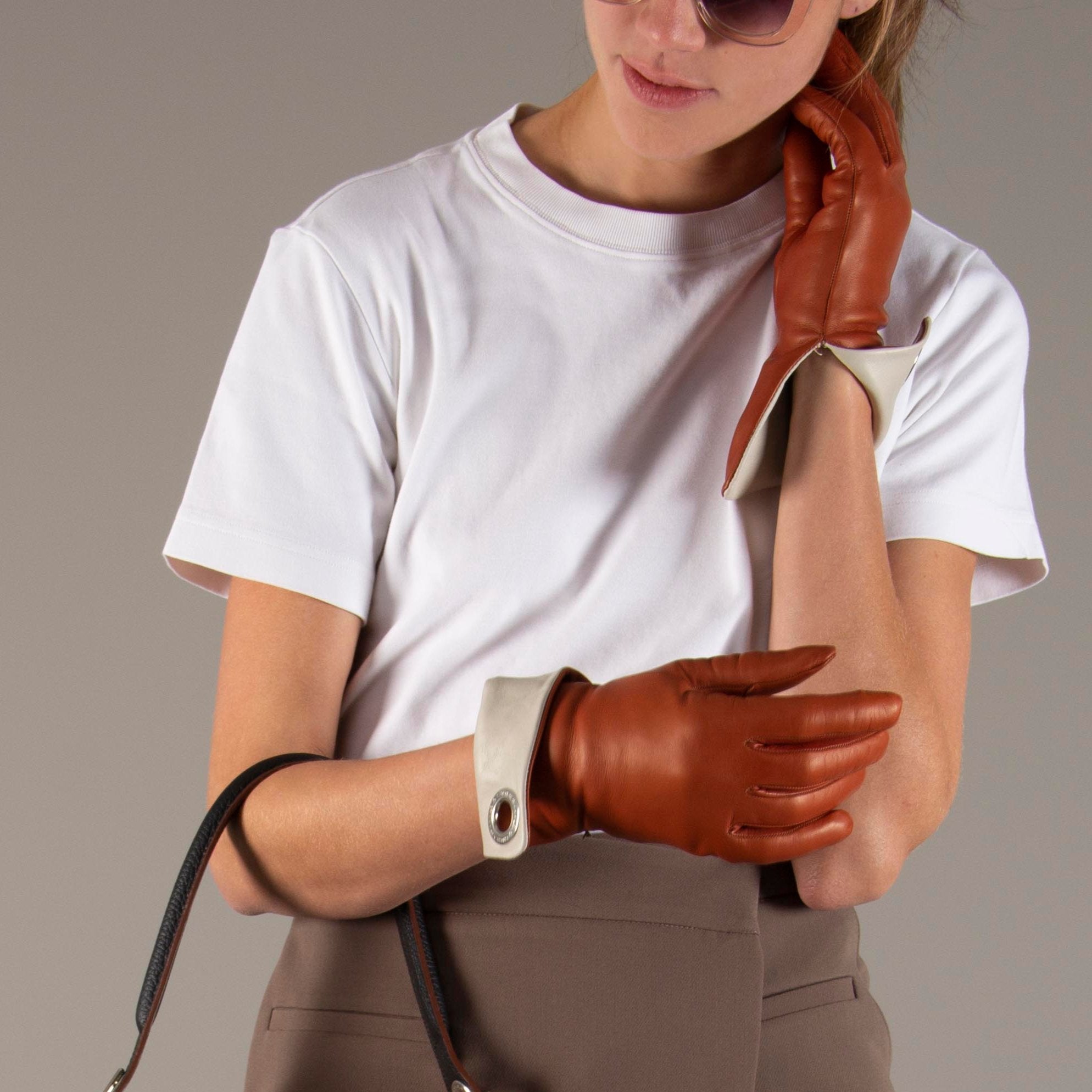 Two-tone Leather Gloves