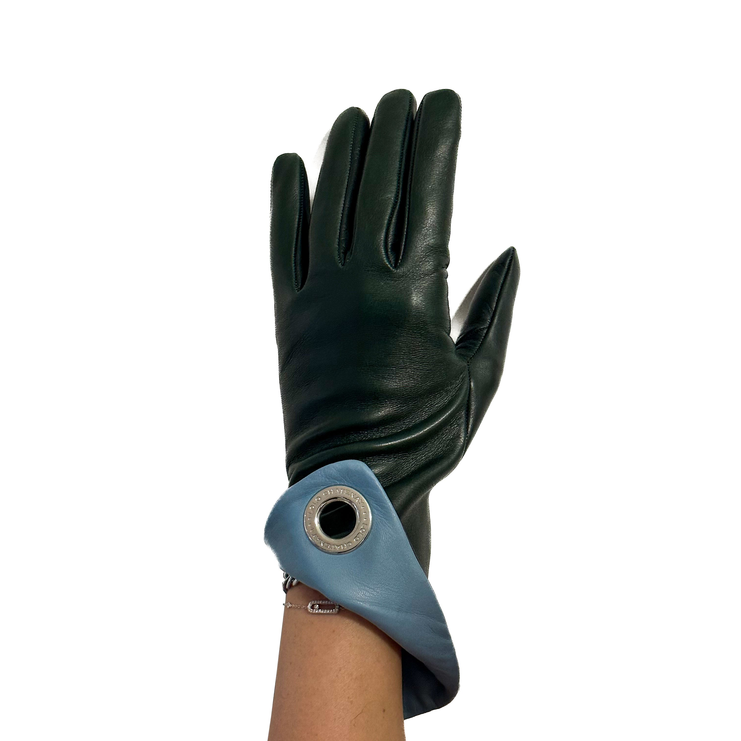 Two-tone Leather Gloves