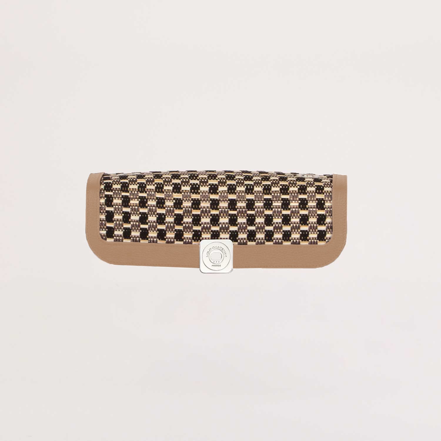 Sac Porté Main BIG - Rabat Raphia Noir Tressée