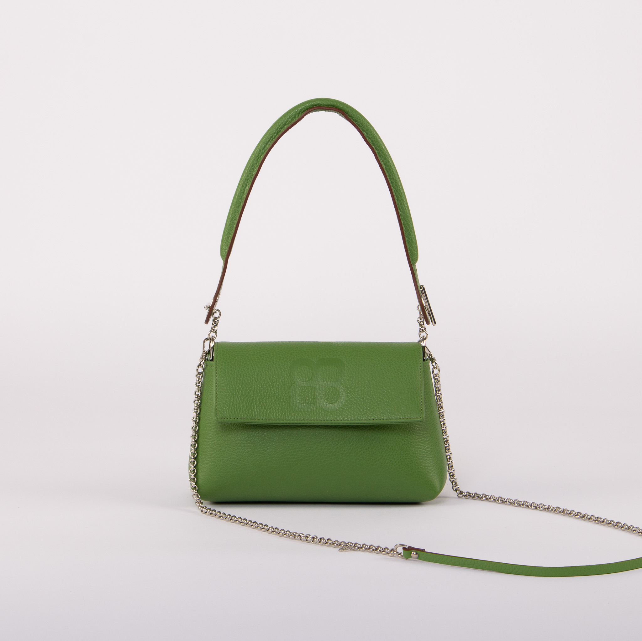 SAC-MINI-VERT-PISTACHE-POIGNEE-EPAULE-CHAINE-BANDOULIERE-MOUSQUETONS-1-LOLO CHATENAY