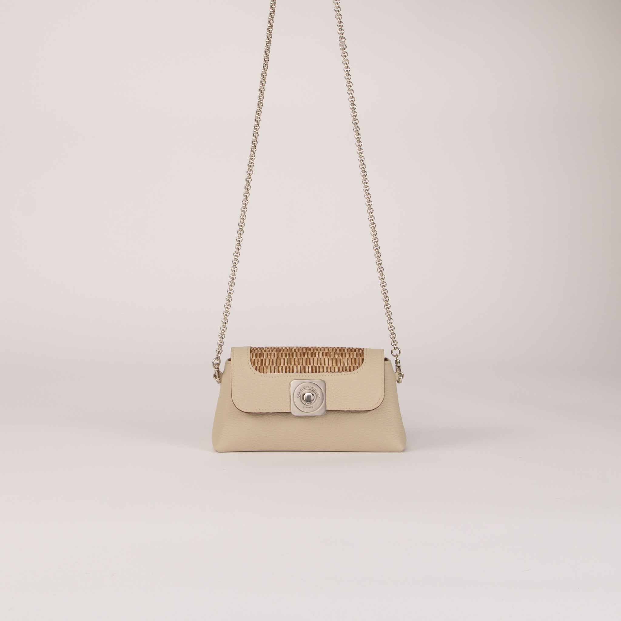 SAC_-_NANO_XL_-_PERLE_-_RABAT_-_BUBBLE - VERSO - PAILLE - CAMEL - CHAINE_-_BANDOULIERE_-_MOUSQUETONS - LOLO - CHATENAY