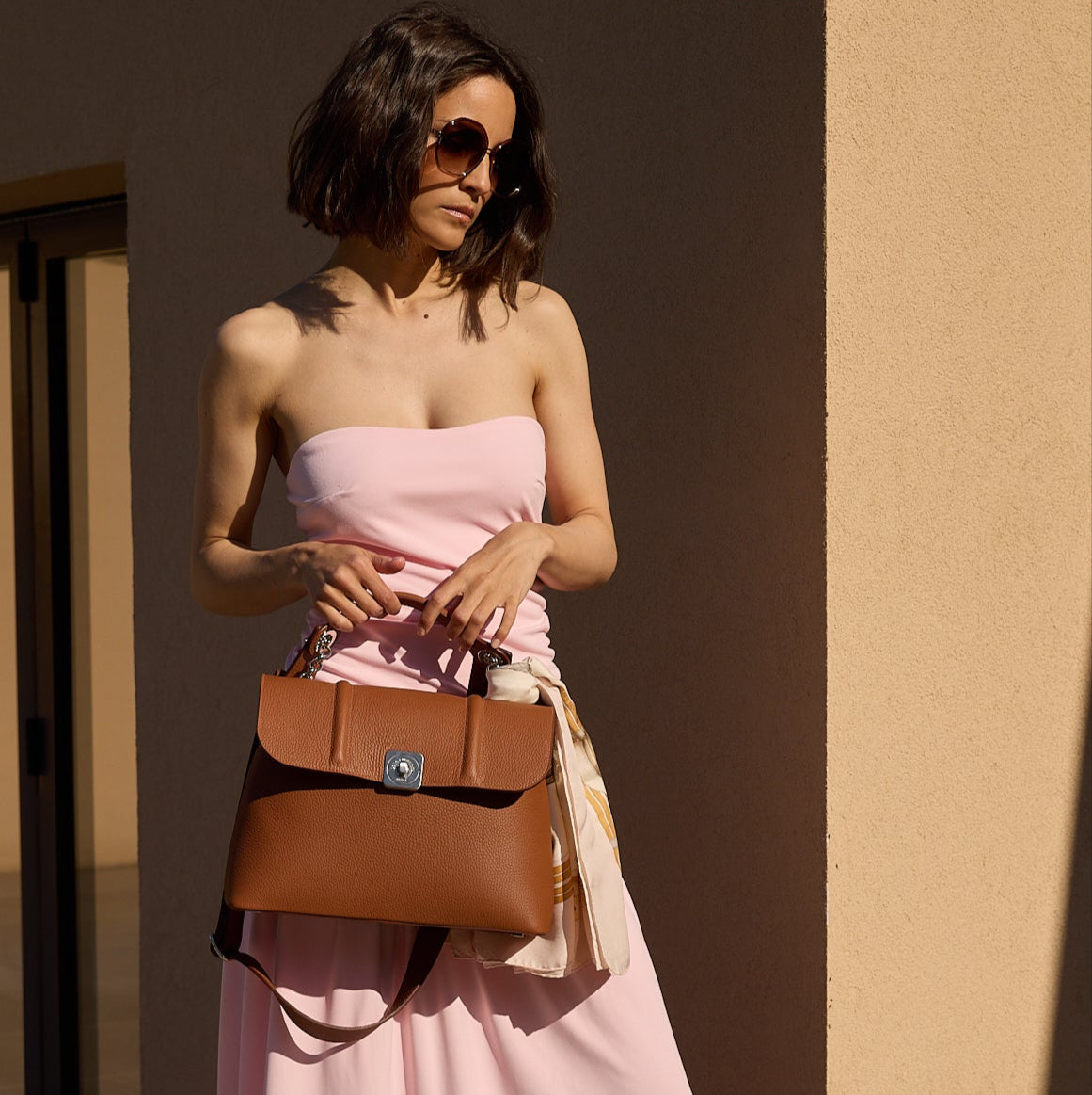 BIG Handbag - Leather Flap