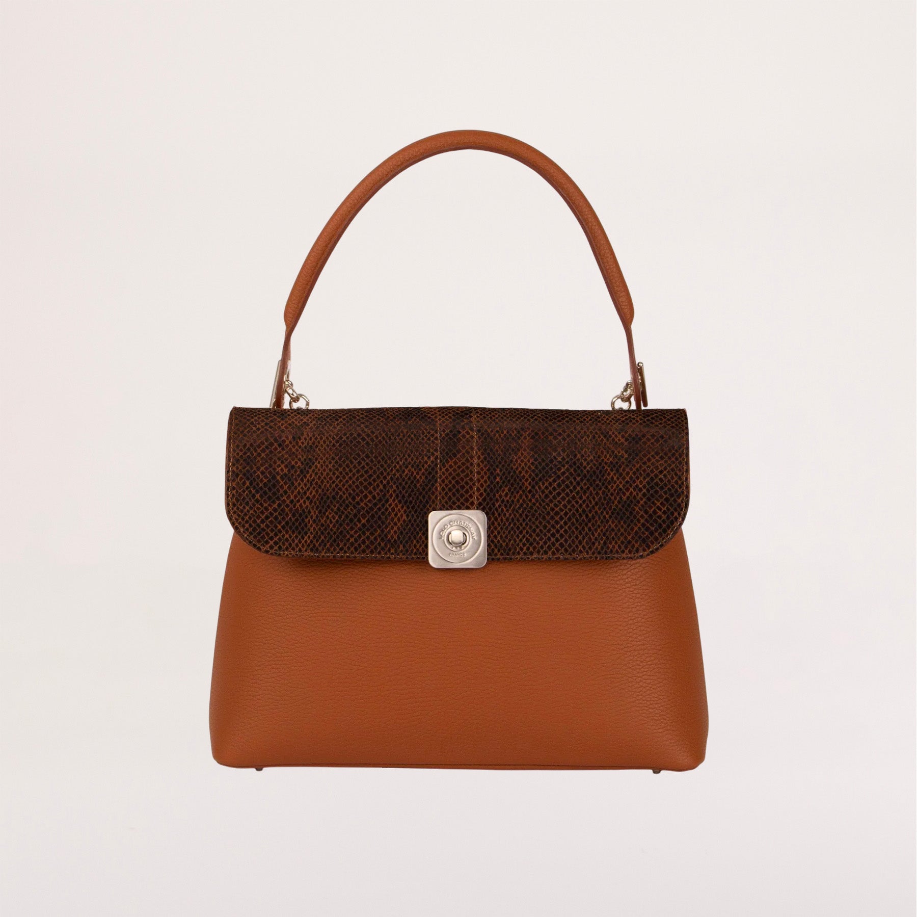 BIG Shoulder Bag - Reversible Python Flap