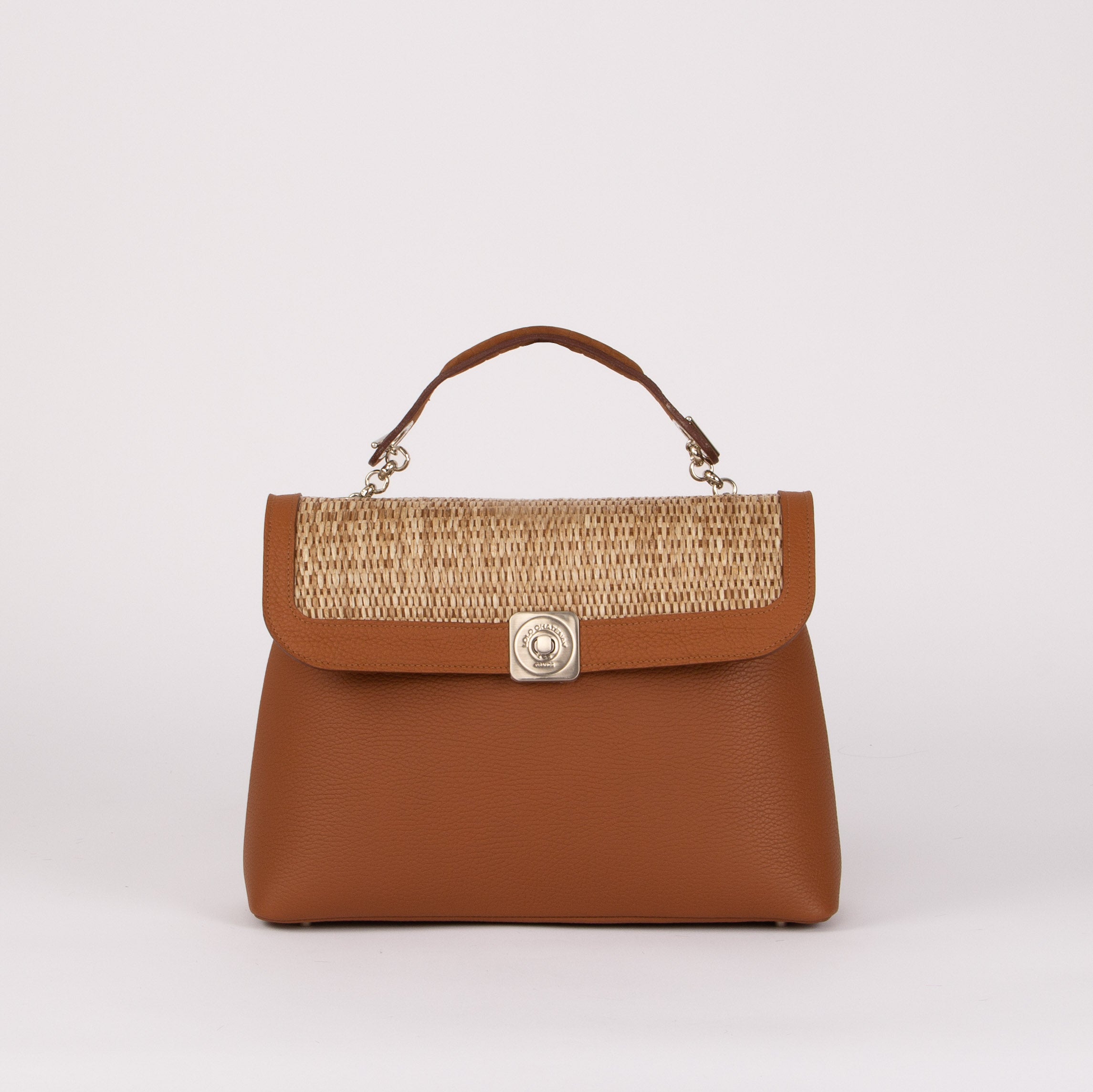 BIG Handbag - Woven Straw Flap | Cowhide