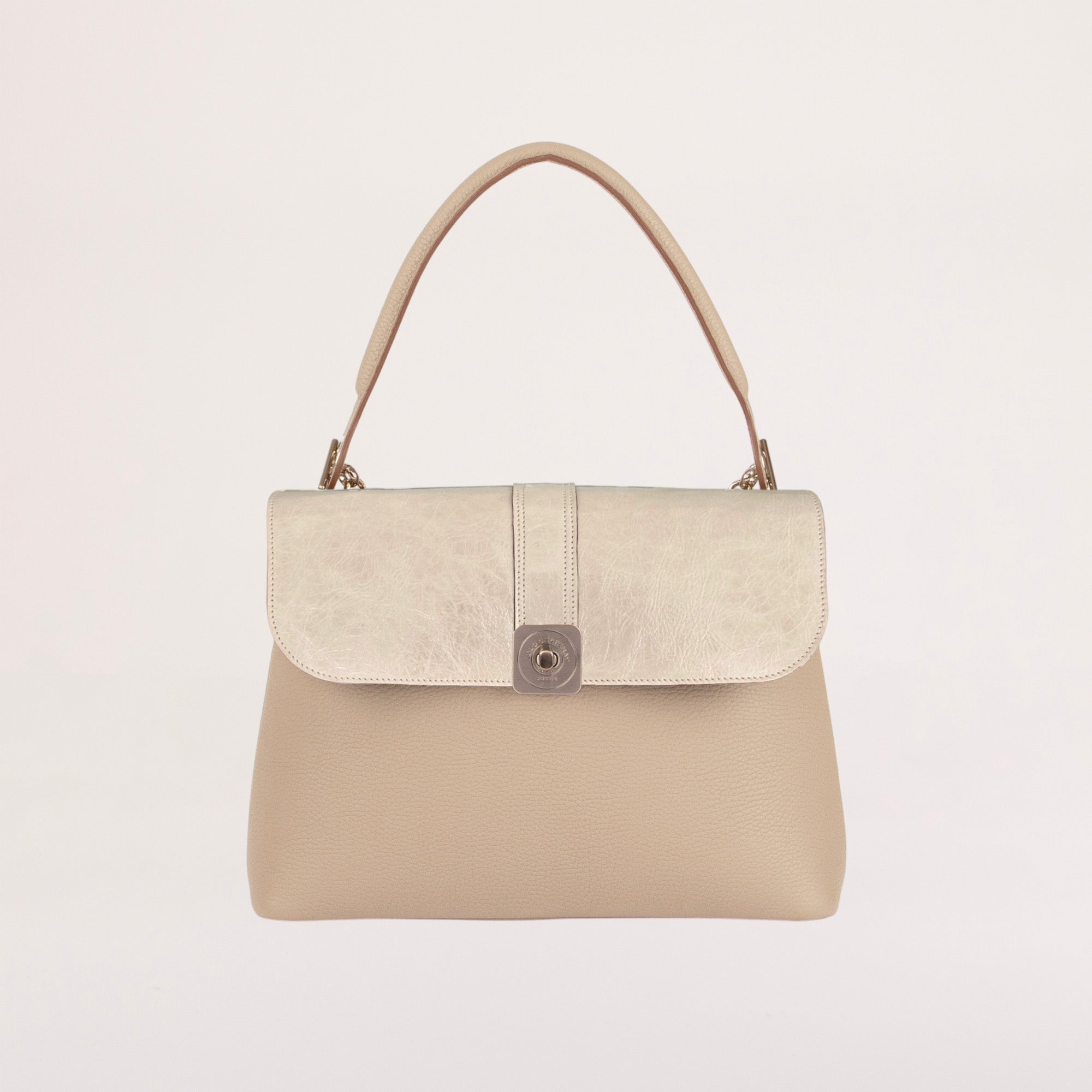 BIG Shoulder Bag - Reversible Crocodile Flap