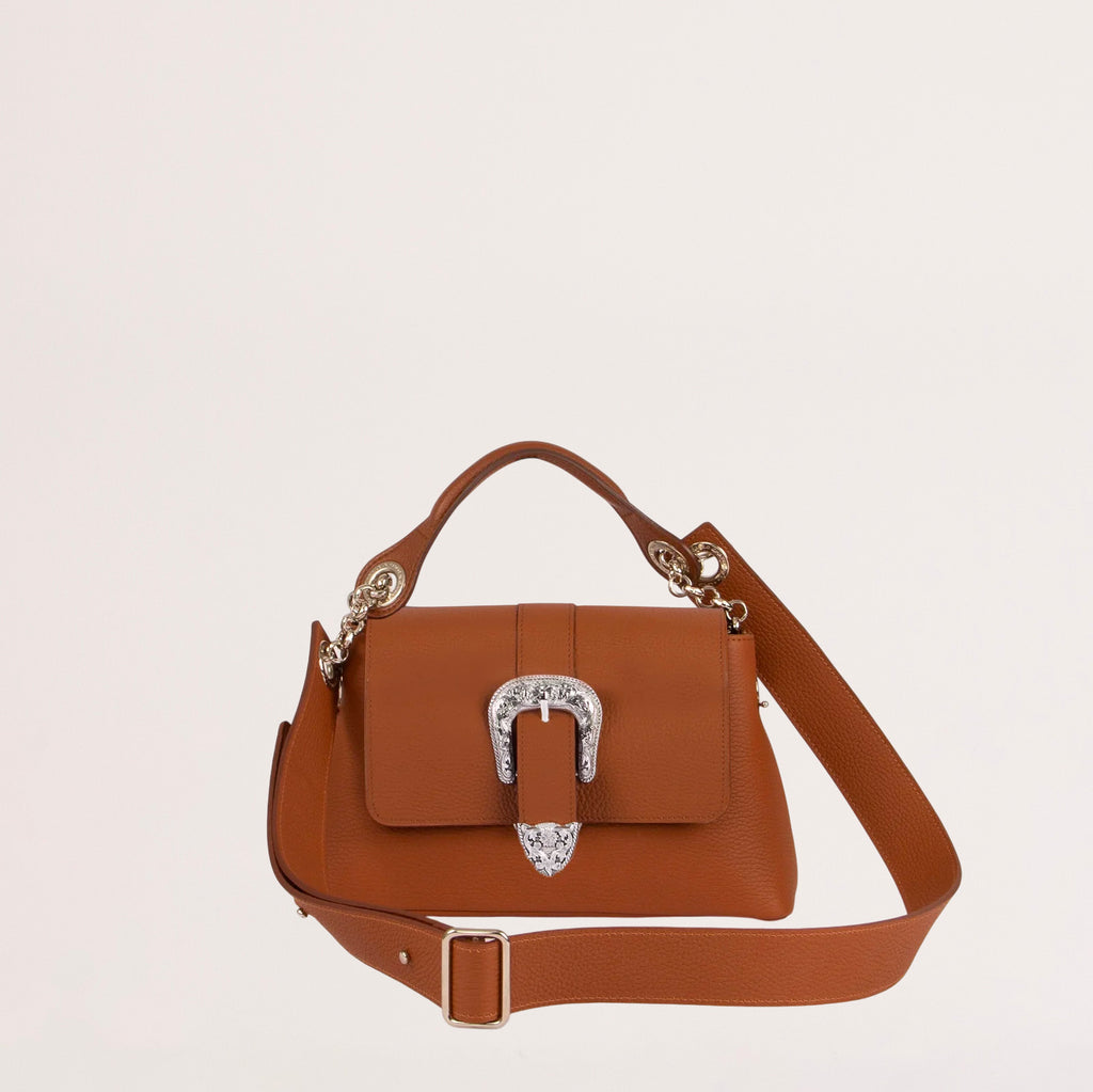 Sac Fourre-tout En Cuir Véritable Du Mexique – Bandoulière 21,5" – Motif Floral Gravé à La Main – Neuf