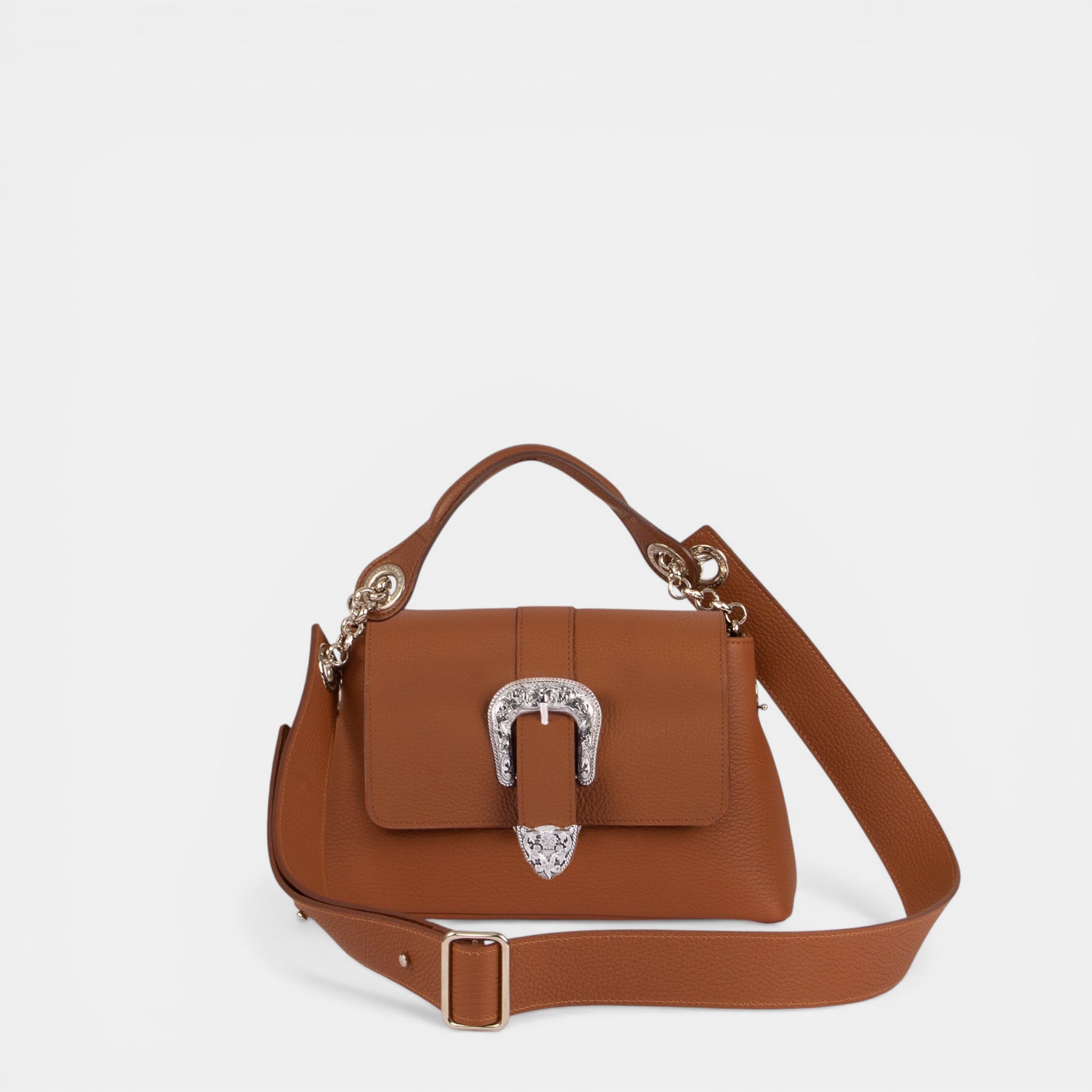 Tasche MEDIUM - Umschlag MEXIKANISCHE BOHNE, Handgriff und verstellbarer Schulterriemen