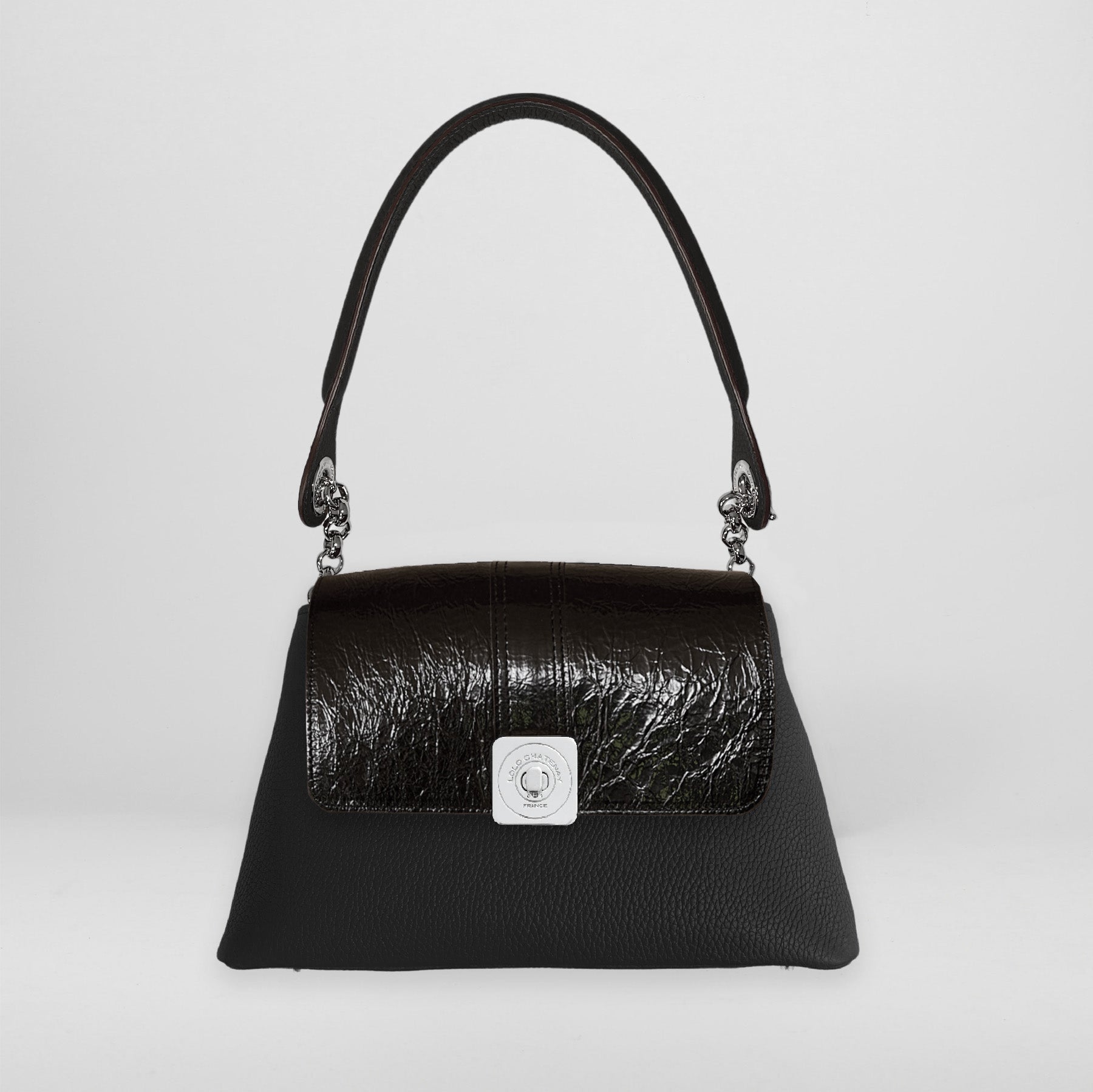 Sac MEDIUM - Rabat GUS Vernis et Poignée Epaule