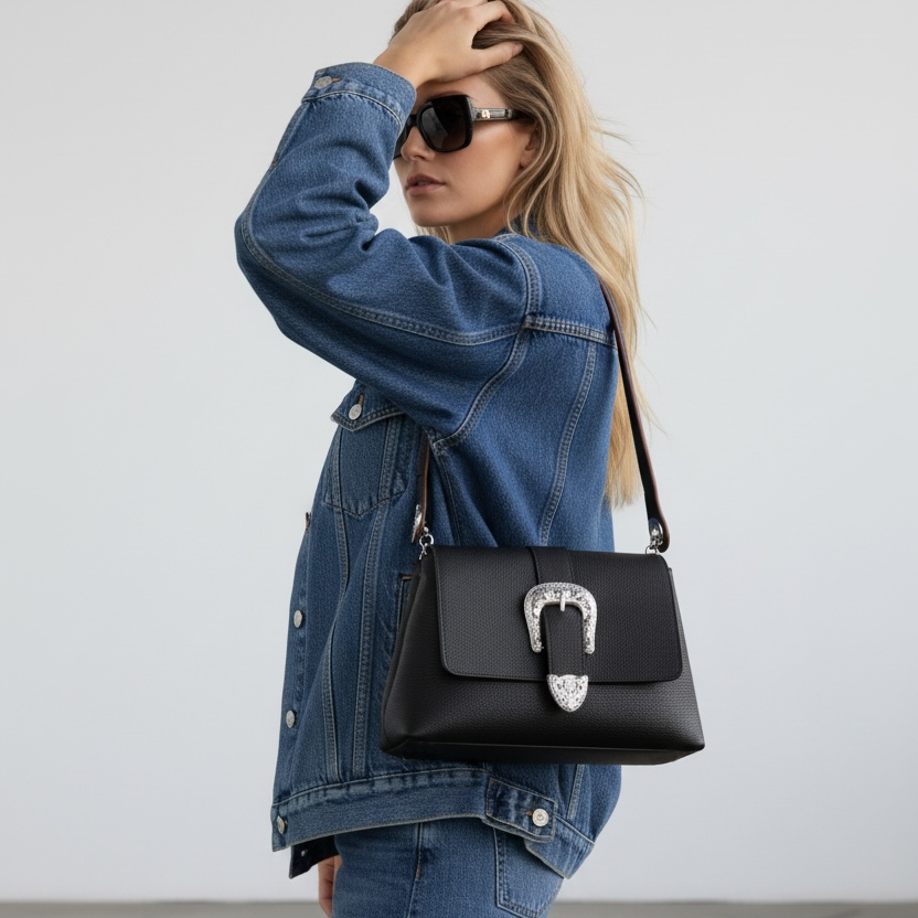 Tasche MEDIUM - Umschlag MEXICAN GUS und Schultergriff